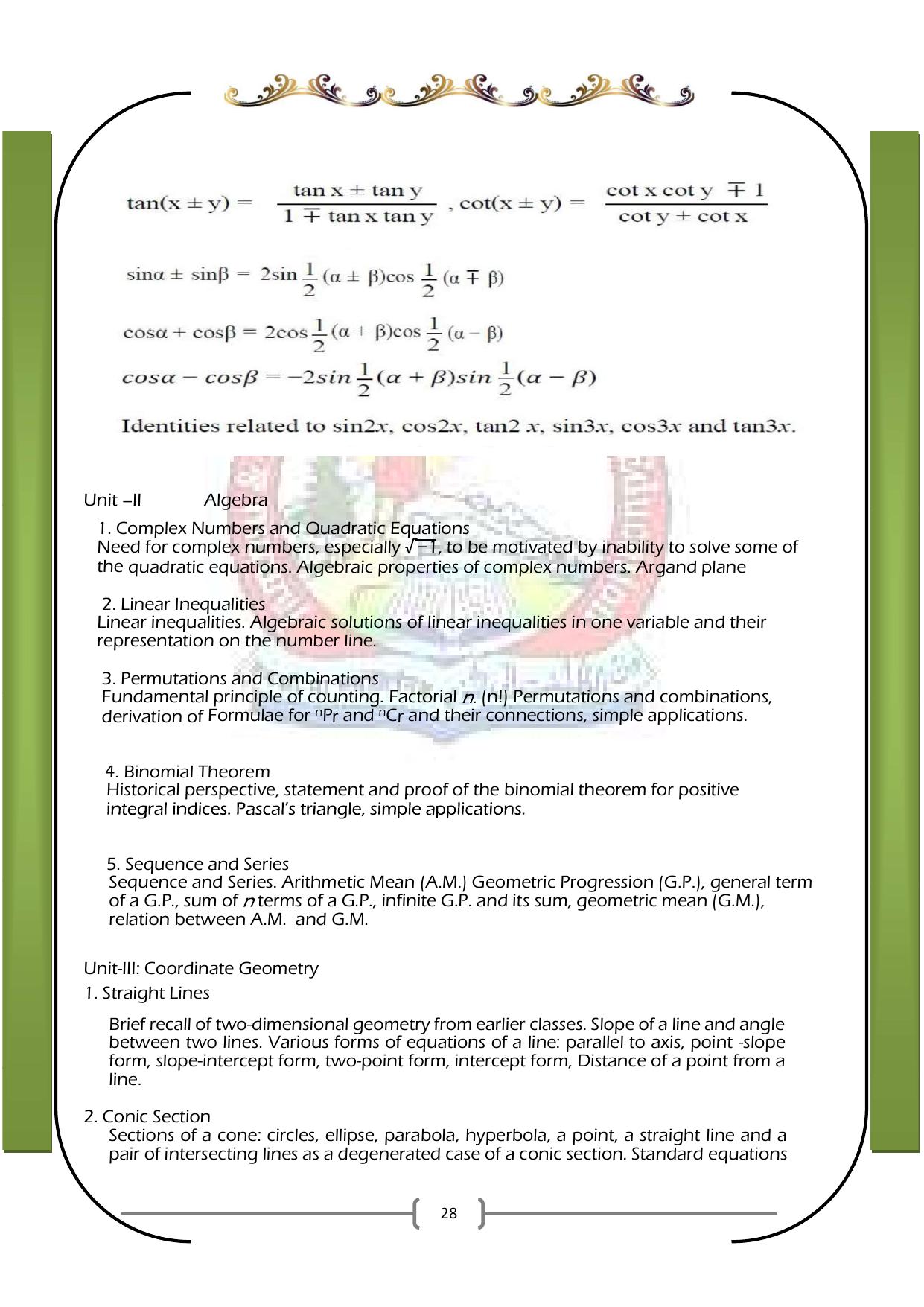 JKBOSE Syllabus for 11th class - Page 34