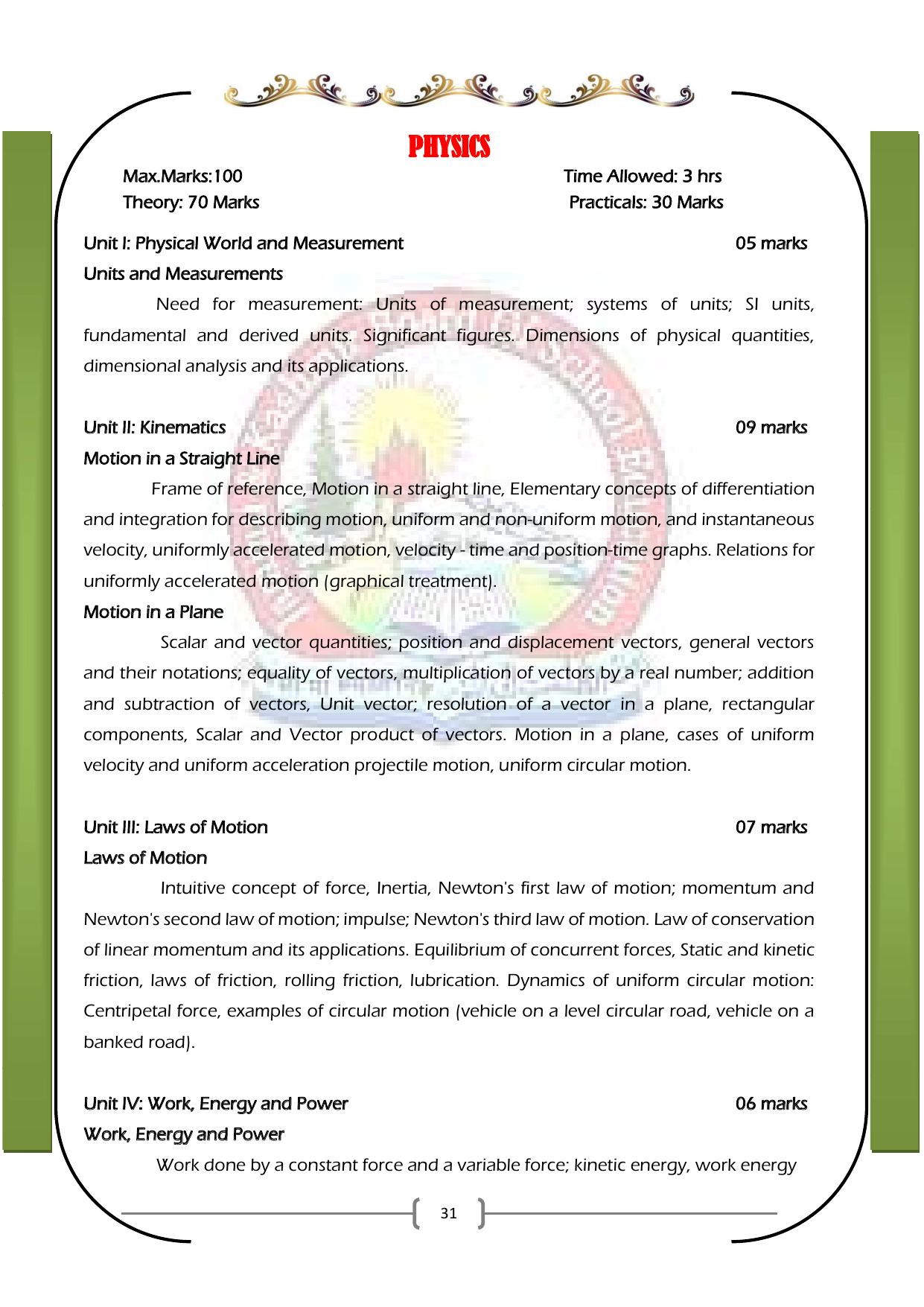 JKBOSE Syllabus for 11th class - Page 37