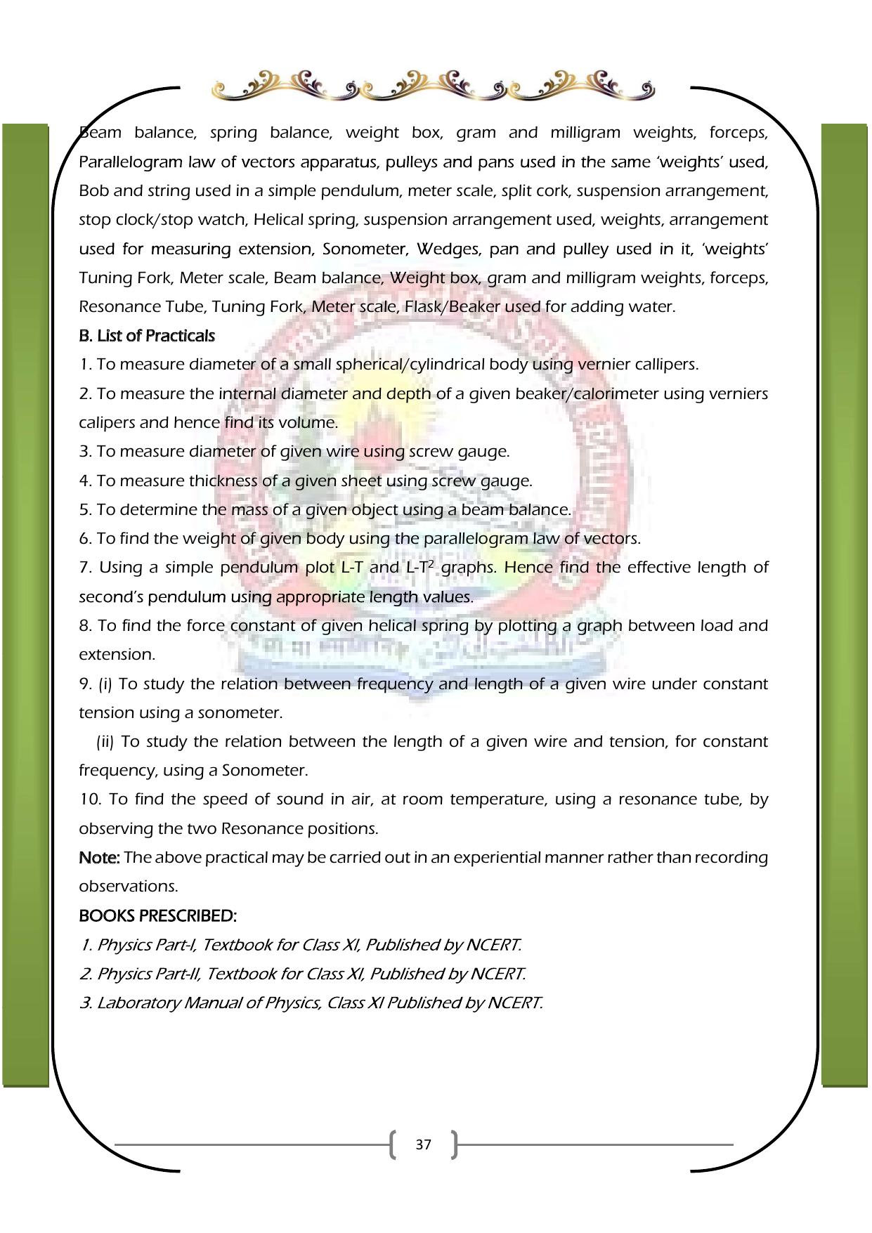 JKBOSE Syllabus for 11th class - Page 43