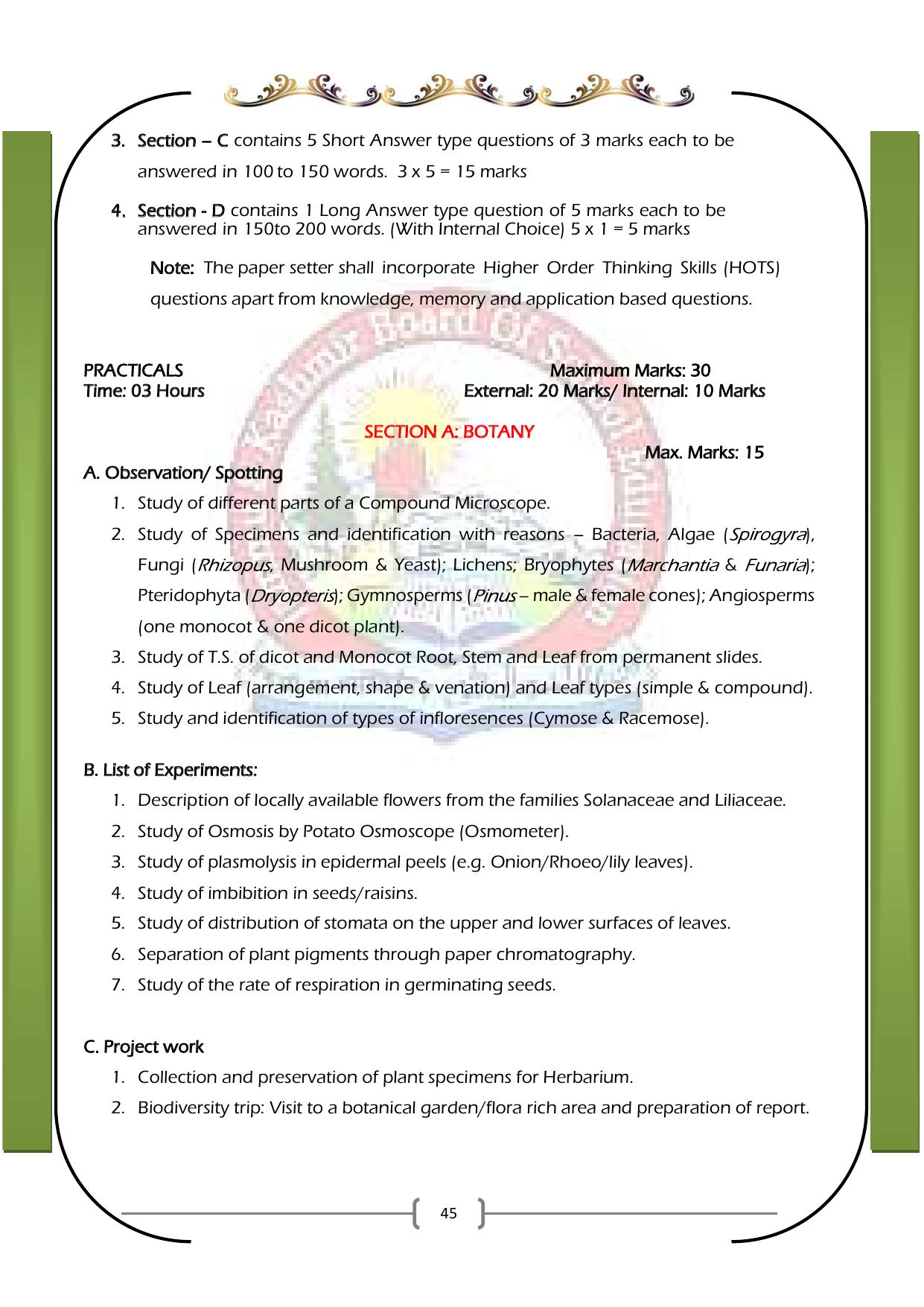 JKBOSE Syllabus for 11th class - Page 51