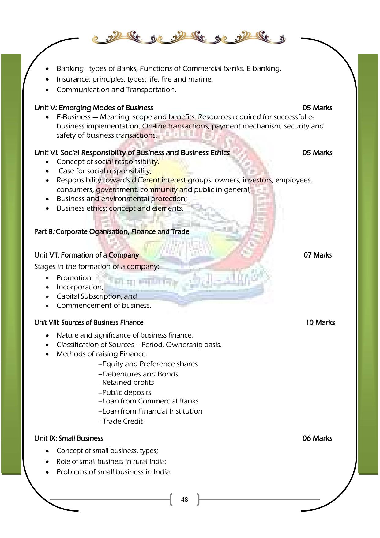 JKBOSE Syllabus for 11th class - Page 54