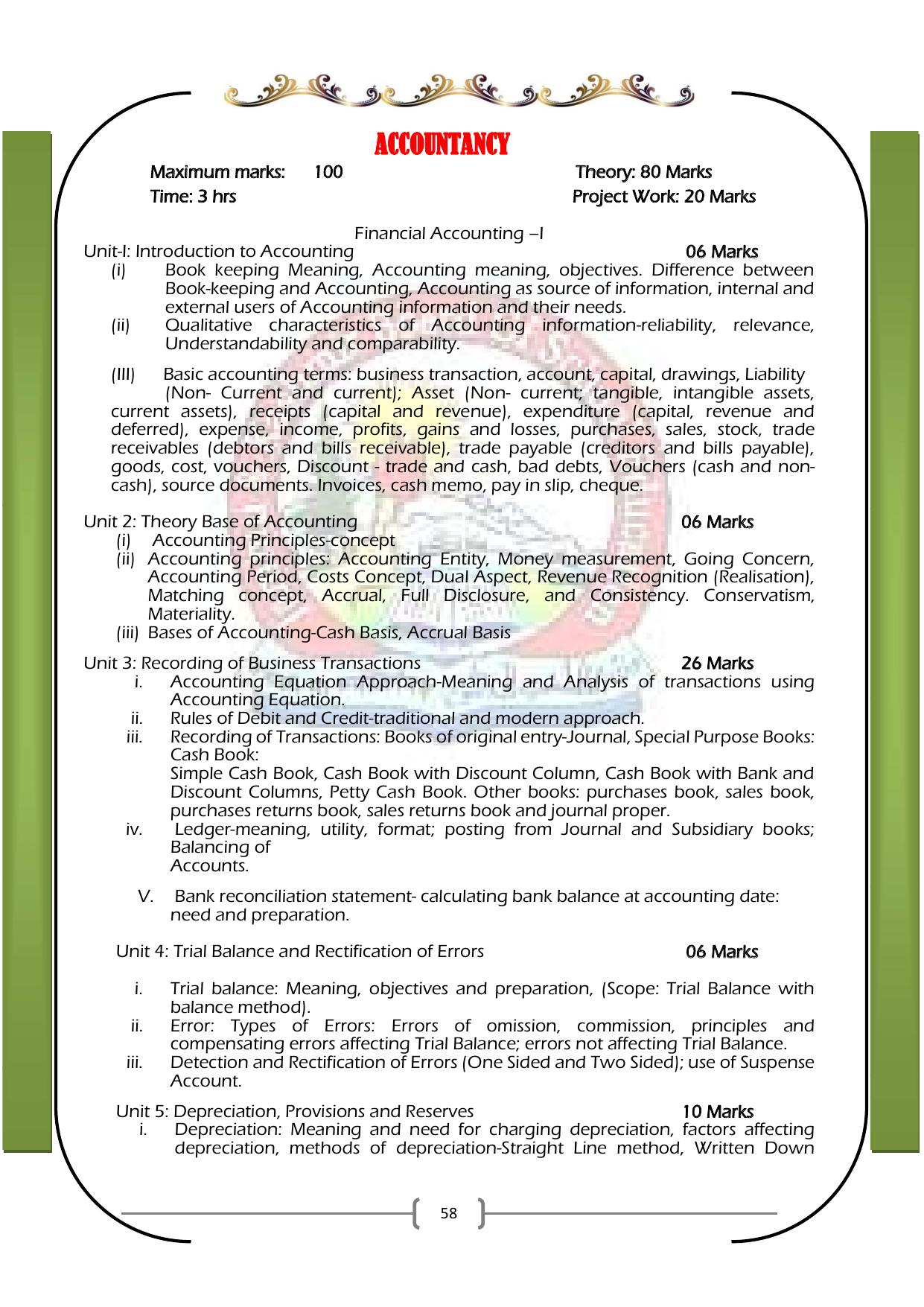 JKBOSE Syllabus for 11th class - Page 64