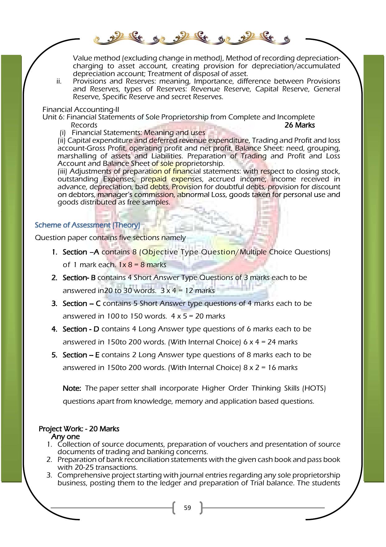 JKBOSE Syllabus for 11th class - Page 65