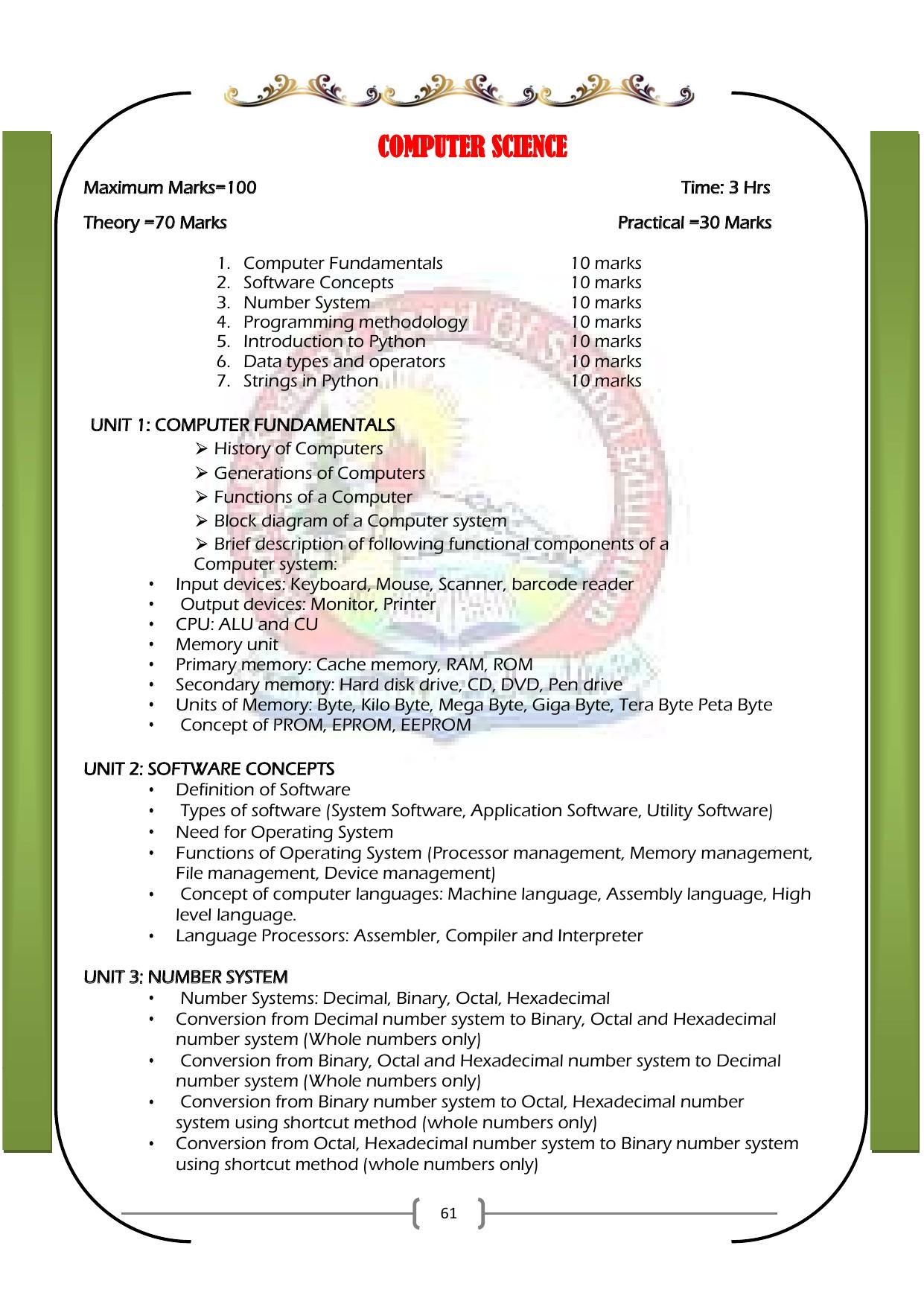 JKBOSE Syllabus for 11th class - Page 67