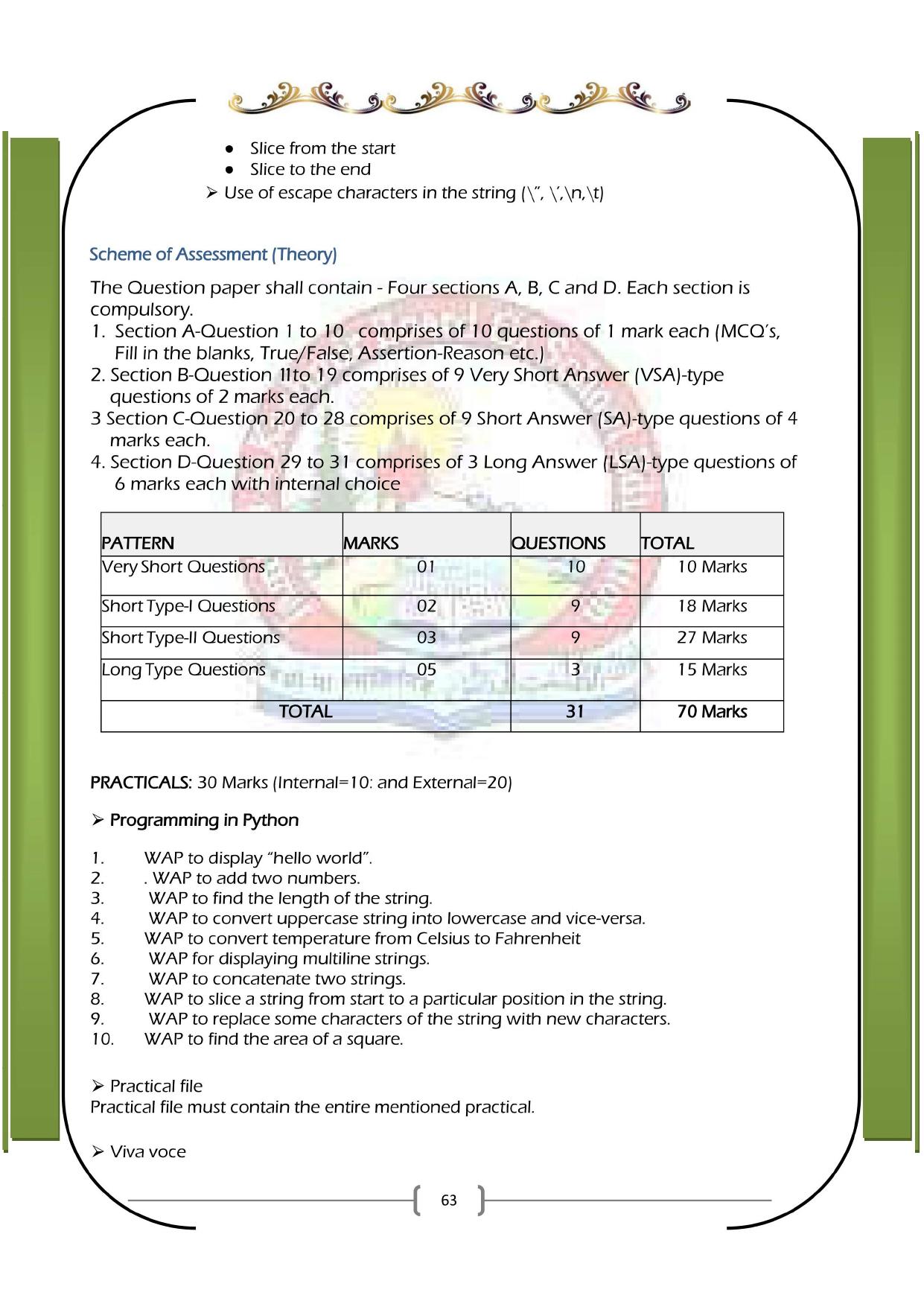 JKBOSE Syllabus for 11th class - Page 69