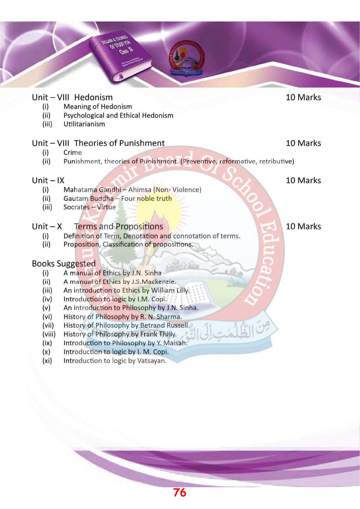 JKBOSE Syllabus for 11th class - Page 82