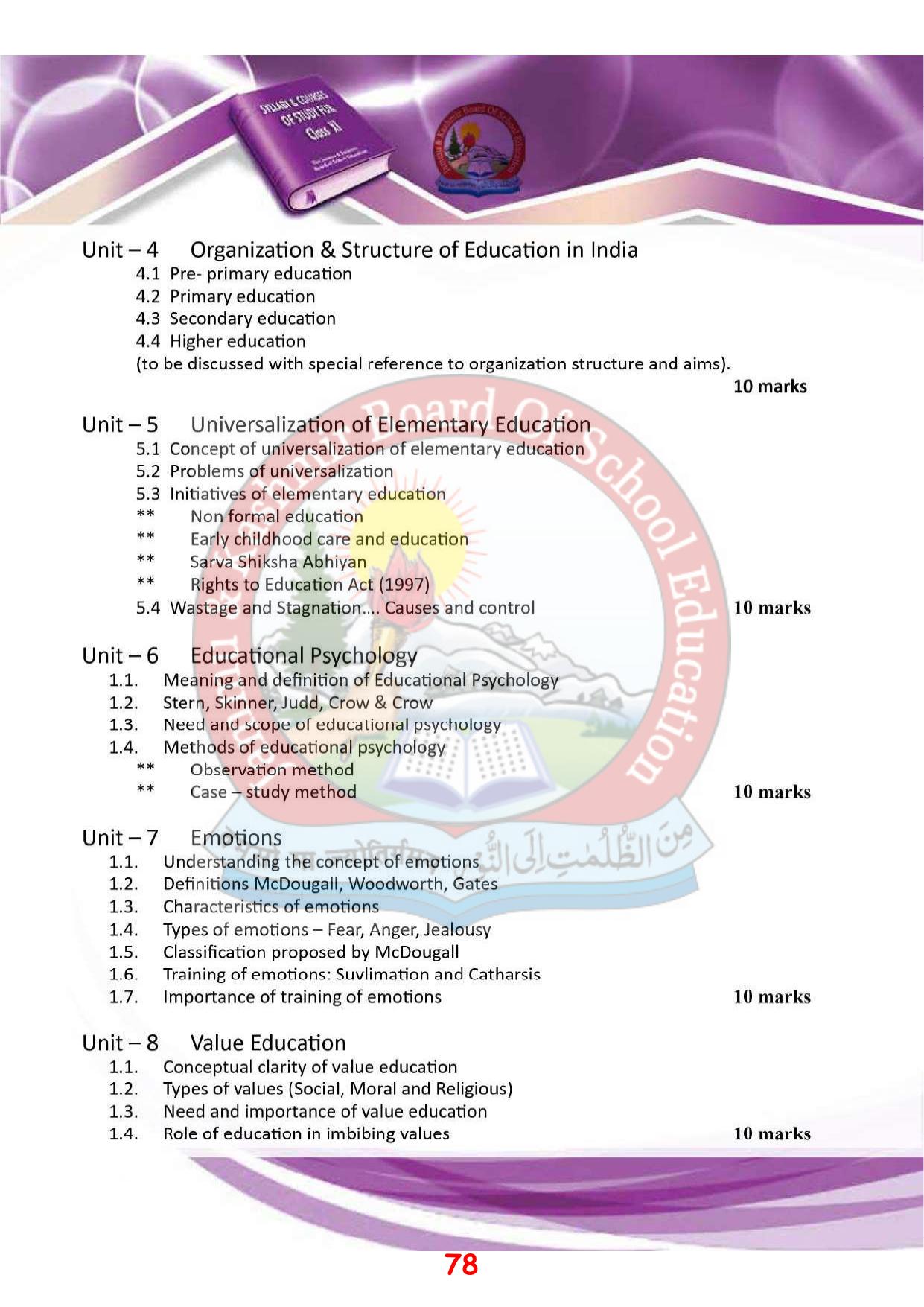 JKBOSE Syllabus for 11th class - Page 84