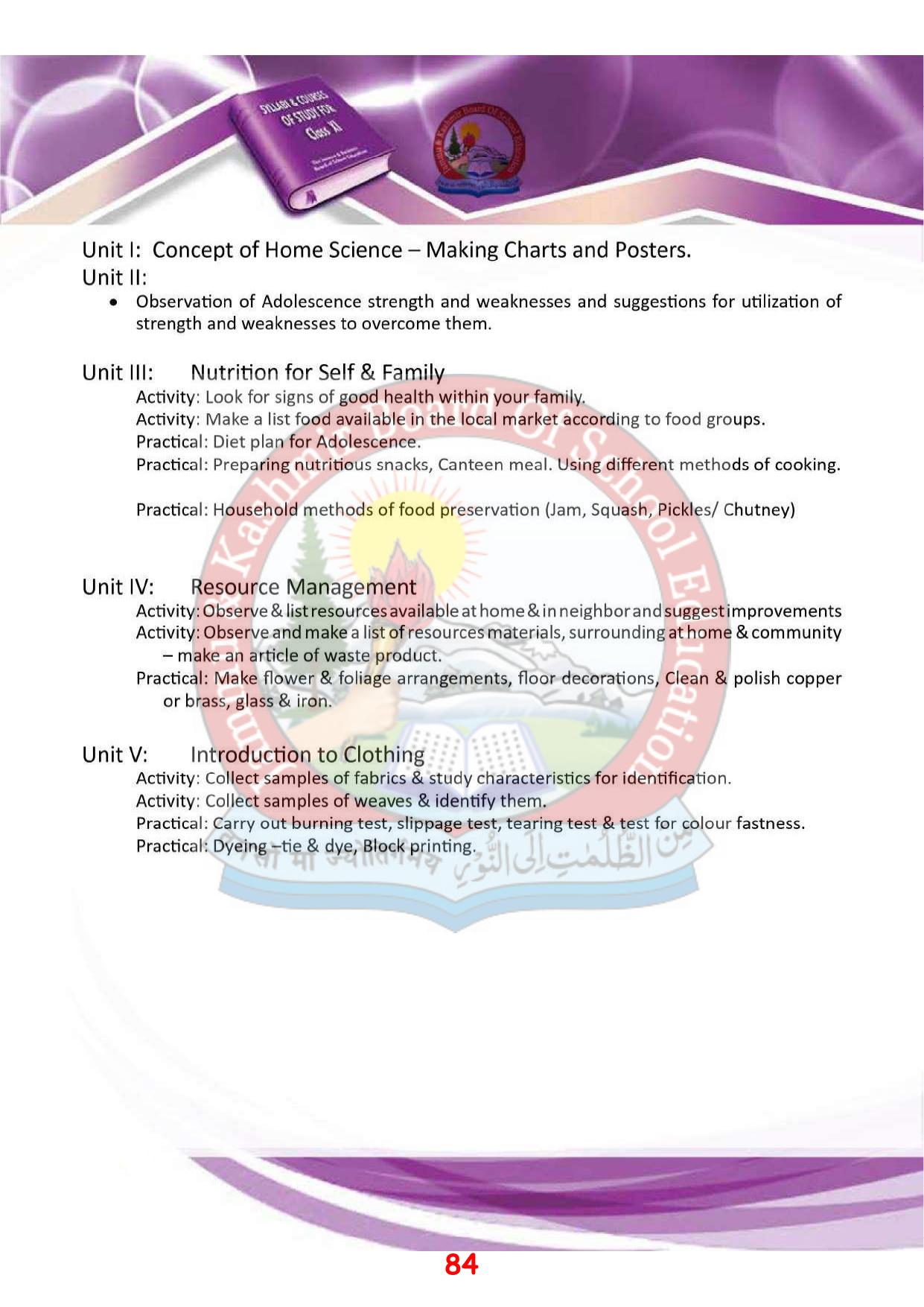 JKBOSE Syllabus for 11th class - Page 90