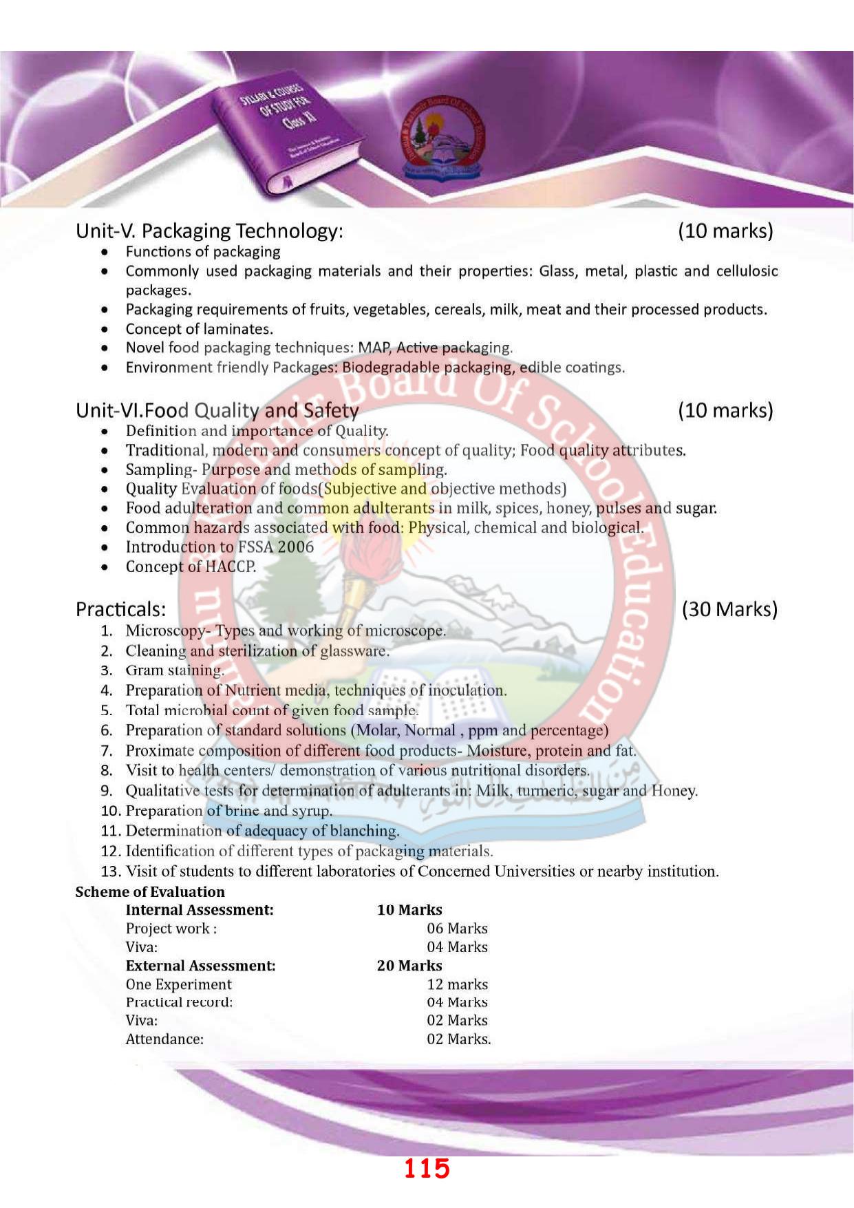 JKBOSE Syllabus for 11th class - Page 121