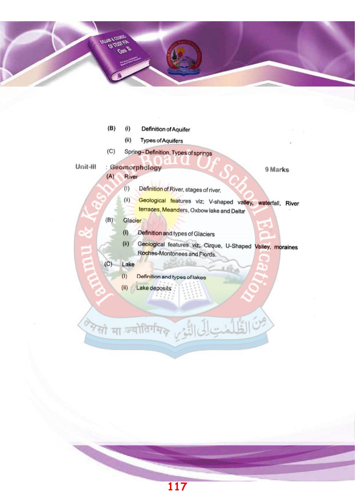 JKBOSE Syllabus for 11th class - Page 123