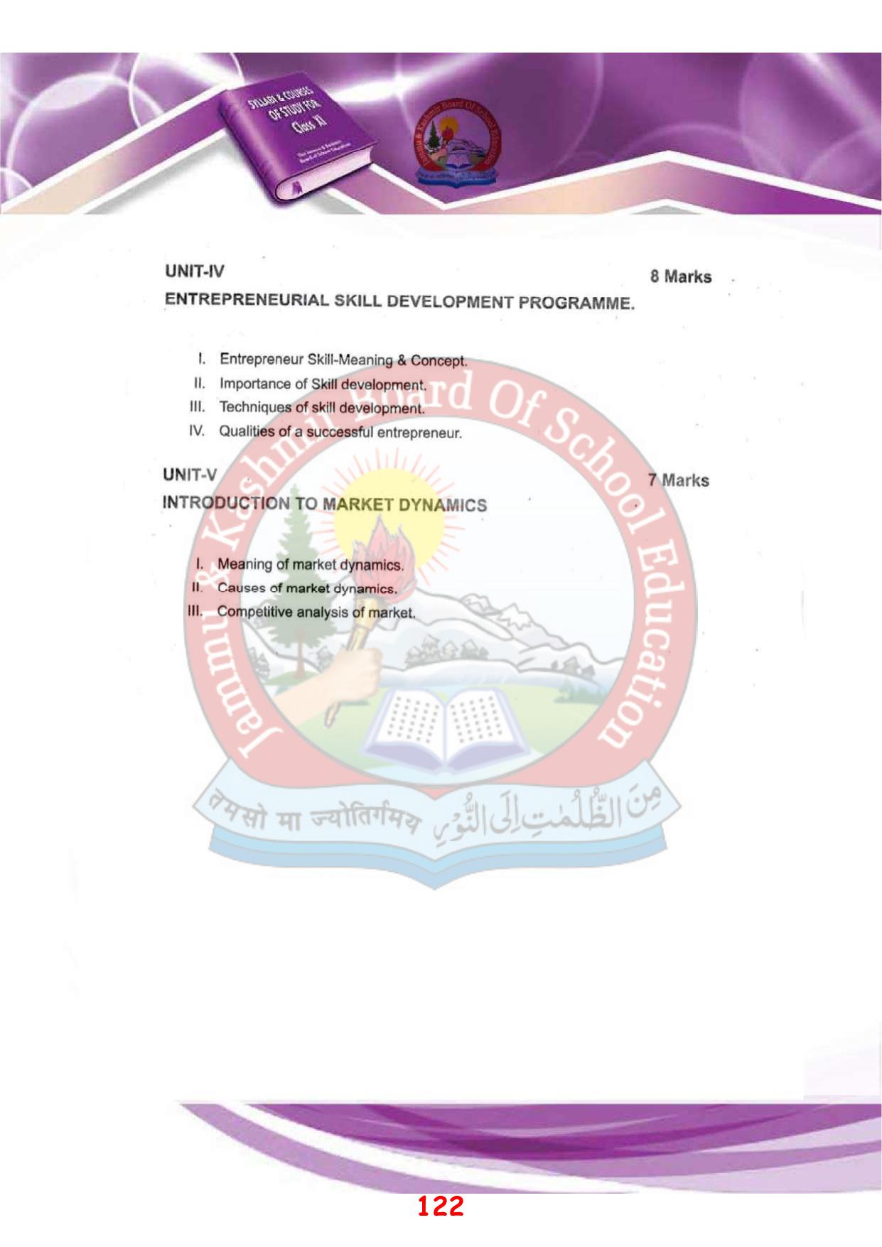 JKBOSE Syllabus for 11th class - Page 128