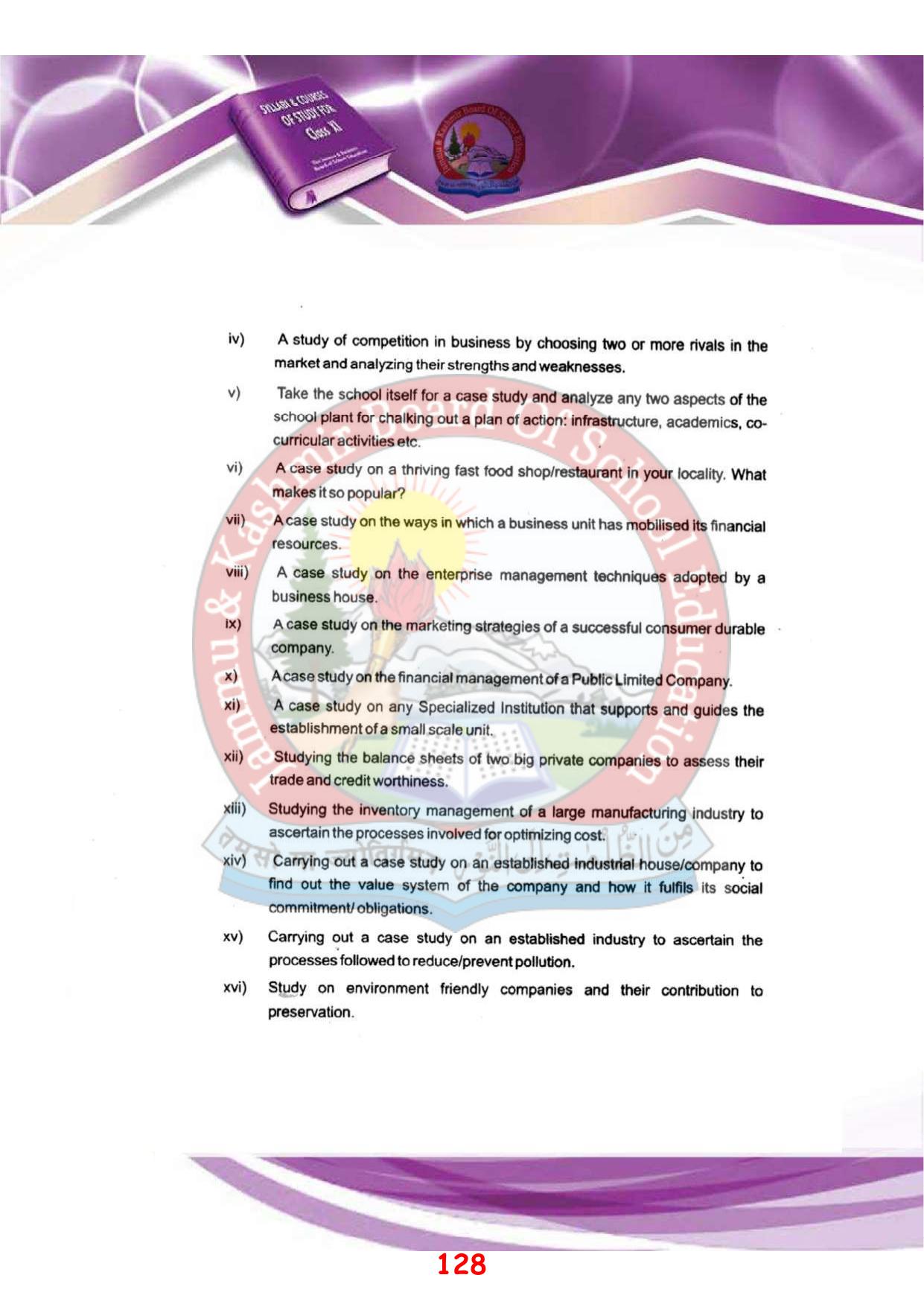 JKBOSE Syllabus for 11th class - Page 134