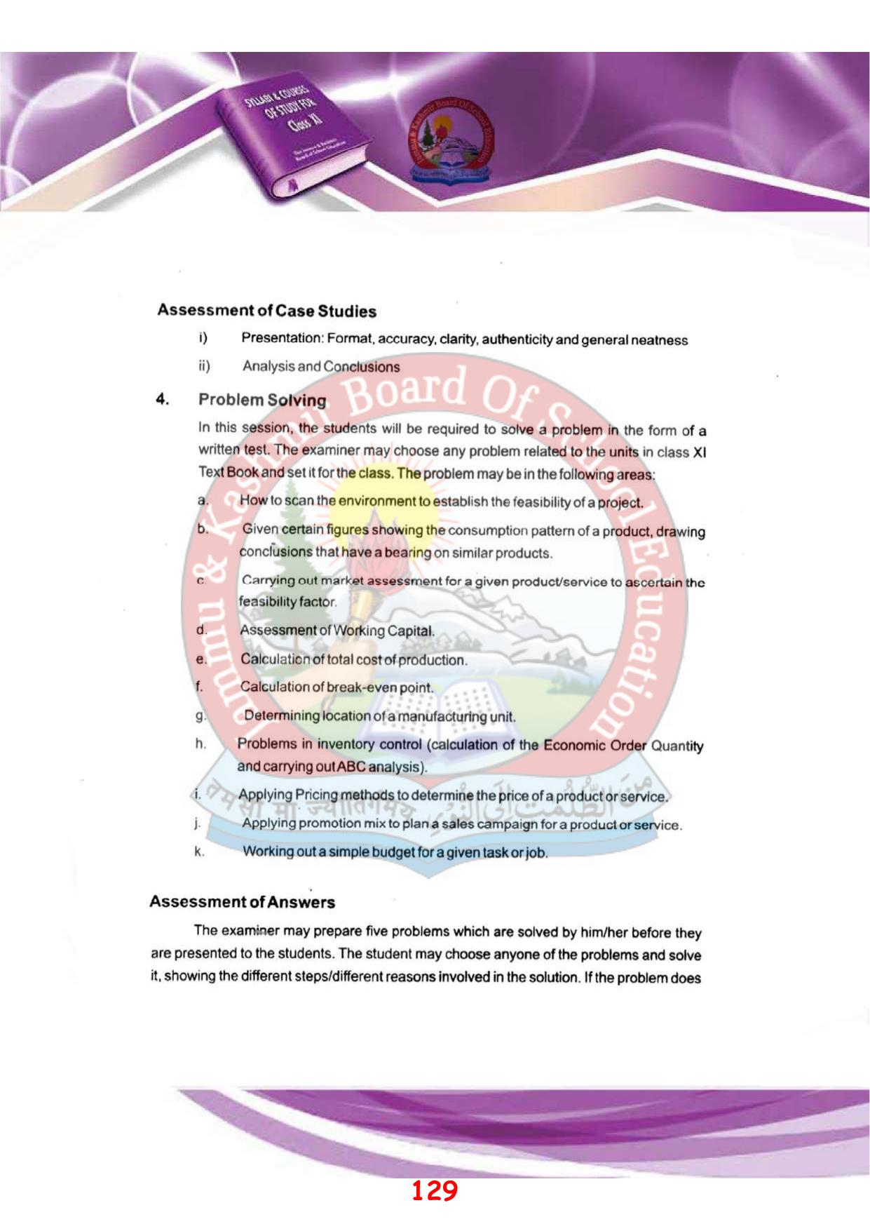 JKBOSE Syllabus for 11th class - Page 135