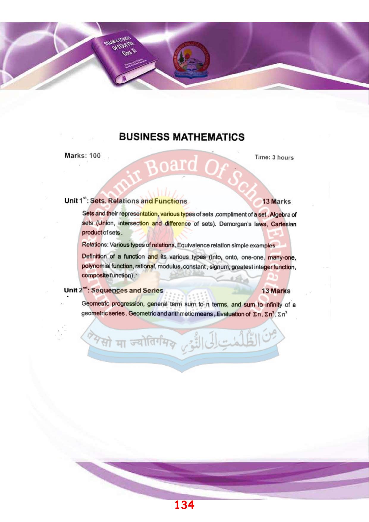 JKBOSE Syllabus for 11th class - Page 140
