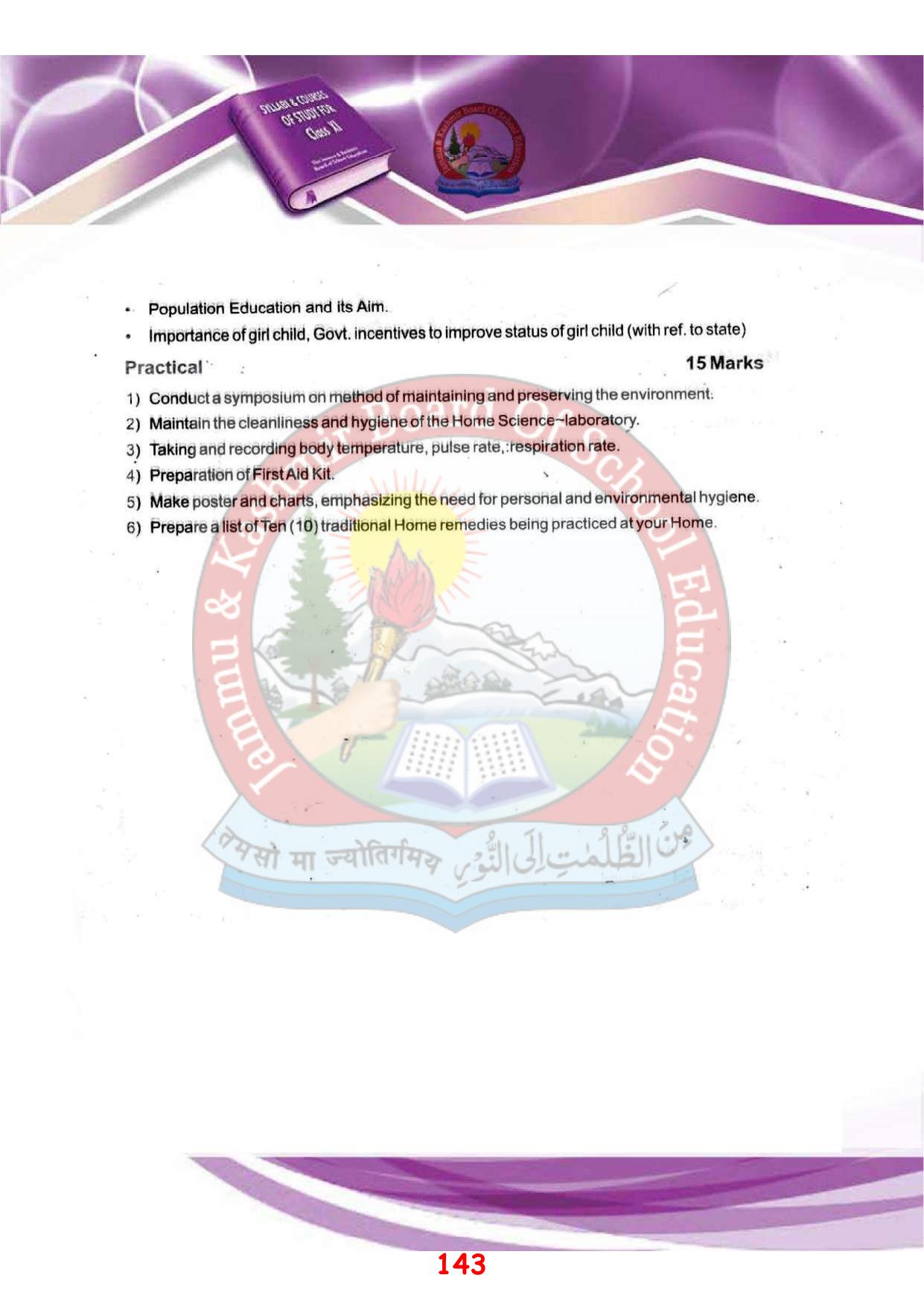 JKBOSE Syllabus for 11th class - Page 149