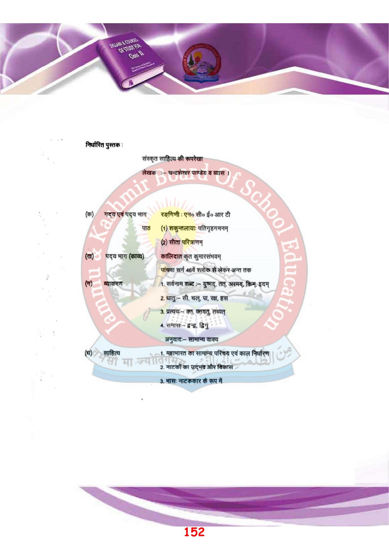JKBOSE Syllabus for 11th class - Page 158