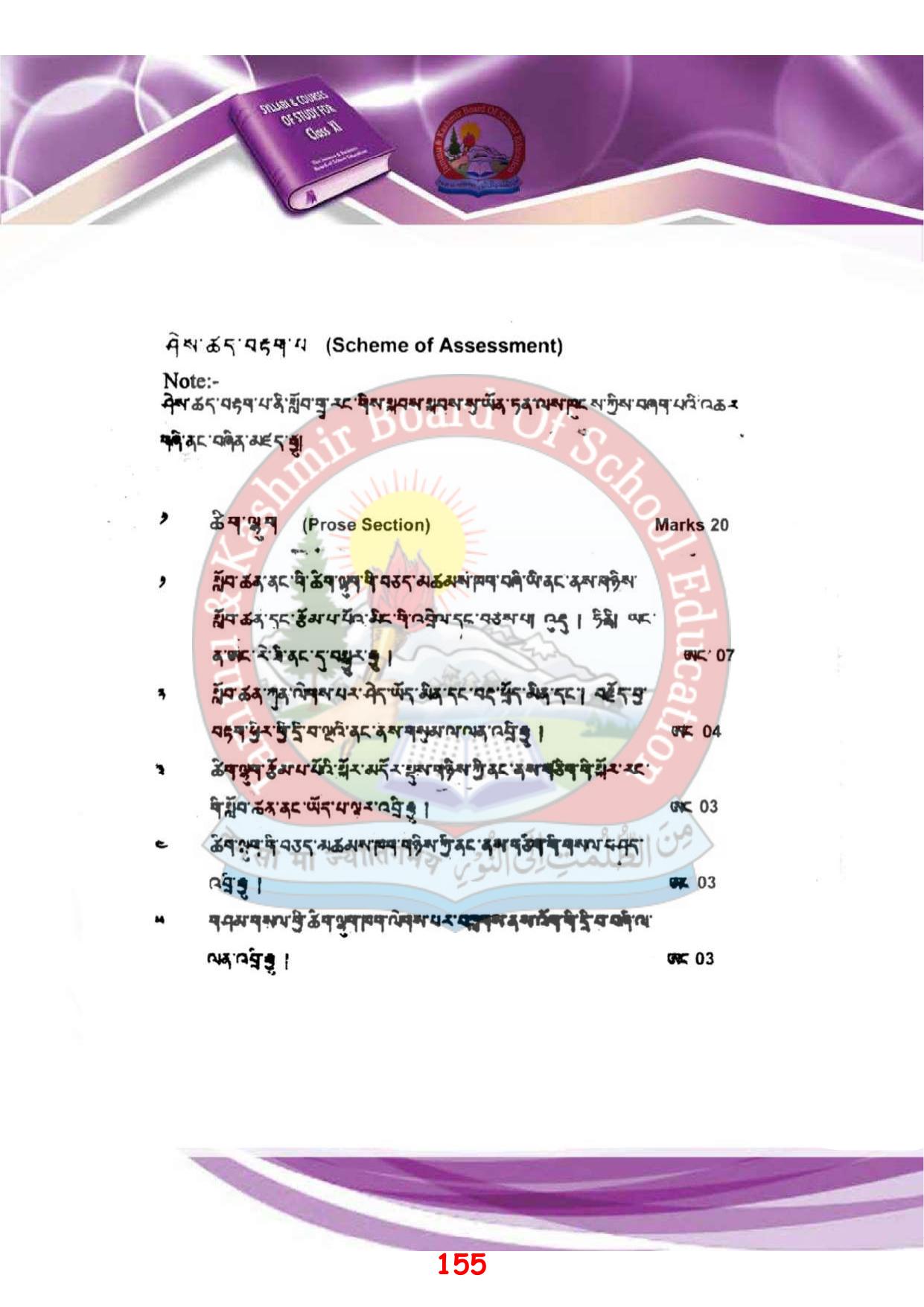 JKBOSE Syllabus for 11th class - Page 161