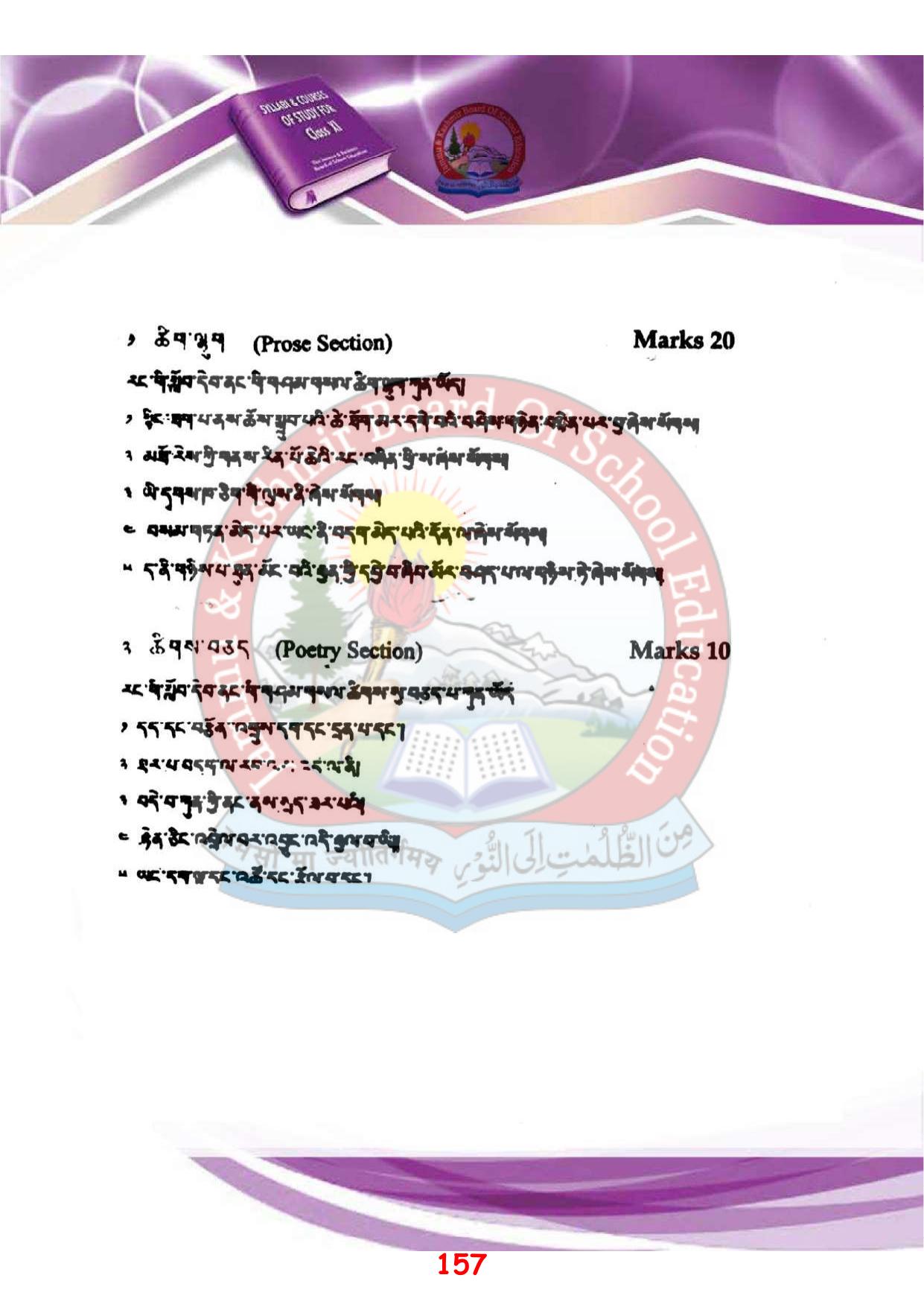 JKBOSE Syllabus for 11th class - Page 163