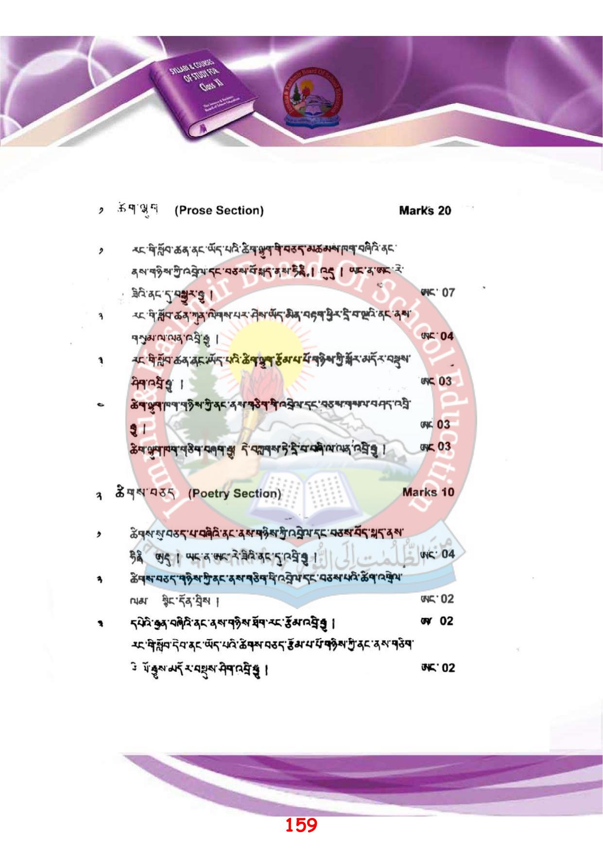 JKBOSE Syllabus for 11th class - Page 165