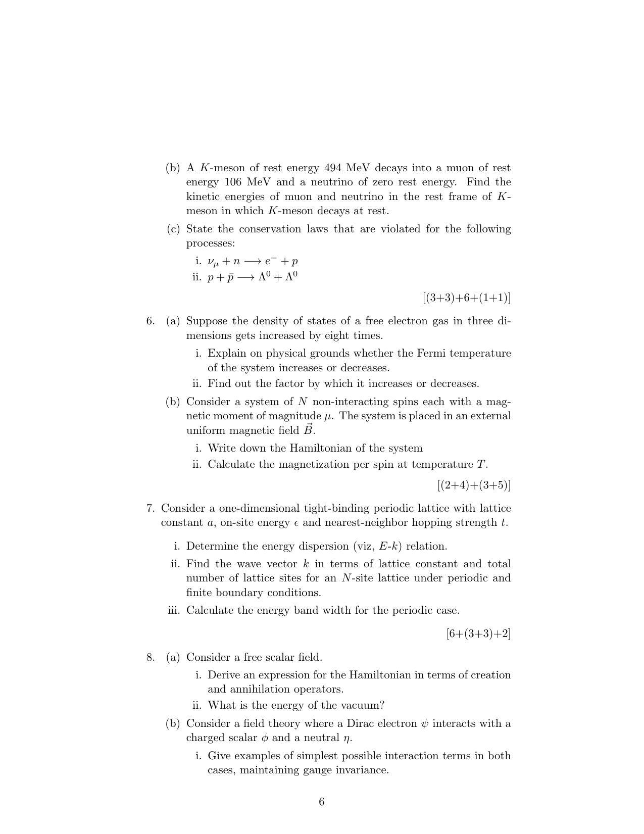 ISI Admission Test JRF in Physics and Applied Mathematics PHB 2019 Sample Paper - Page 6