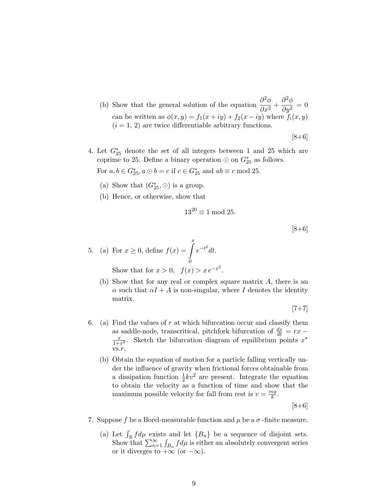 ISI Admission Test JRF in Physics and Applied Mathematics PHB 2019 Sample Paper - Page 9