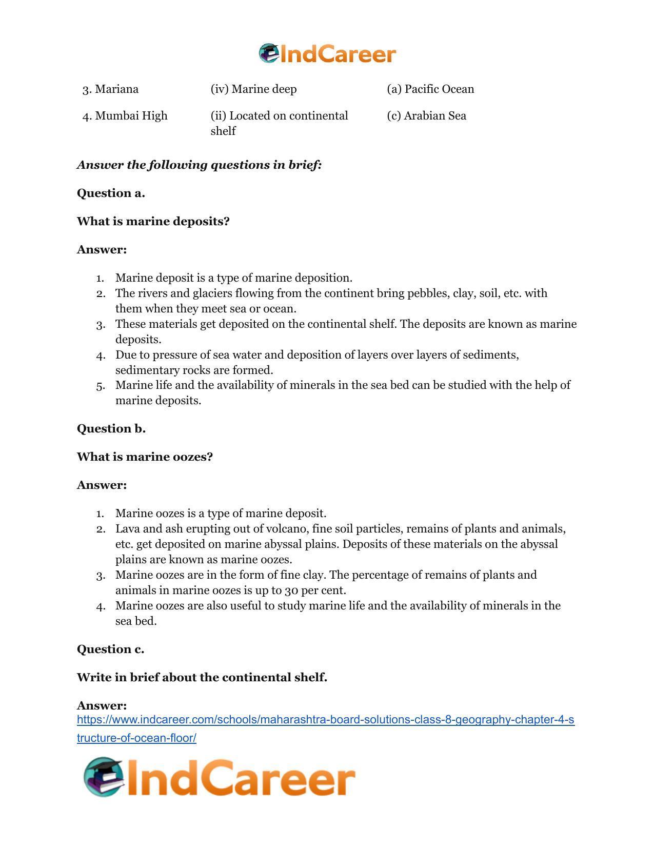 Maharashtra Board Solutions Class 8-Geography: Chapter 4- Structure of Ocean Floor - Page 12