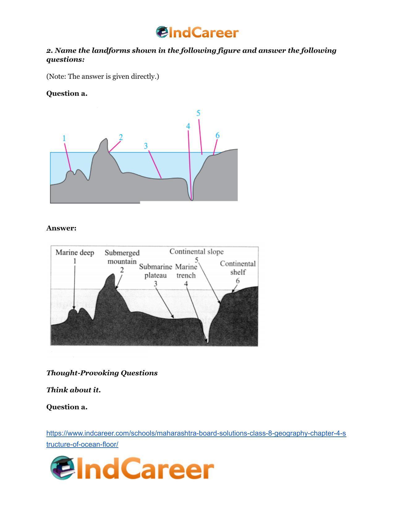 Maharashtra Board Solutions Class 8-Geography: Chapter 4- Structure of Ocean Floor - Page 17
