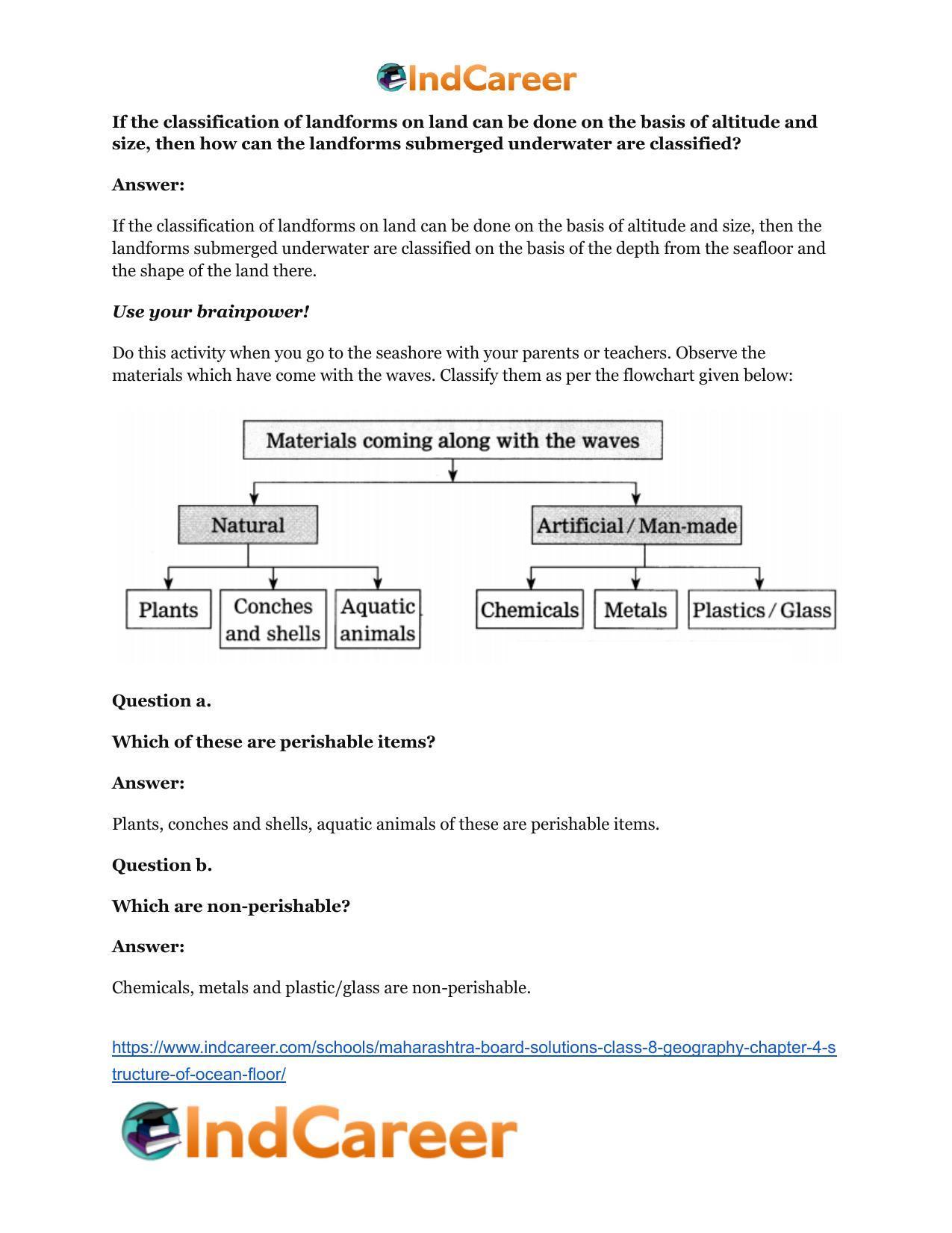 Maharashtra Board Solutions Class 8-Geography: Chapter 4- Structure of Ocean Floor - Page 18