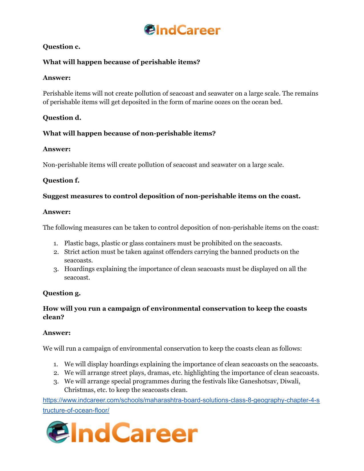 Maharashtra Board Solutions Class 8-Geography: Chapter 4- Structure of Ocean Floor - Page 19