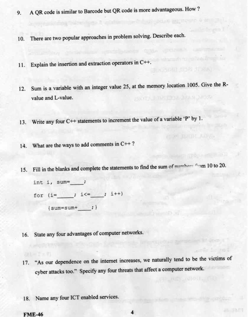 Kerala Plus One 2020 CA Commerce Answer Key (Model) - Page 3