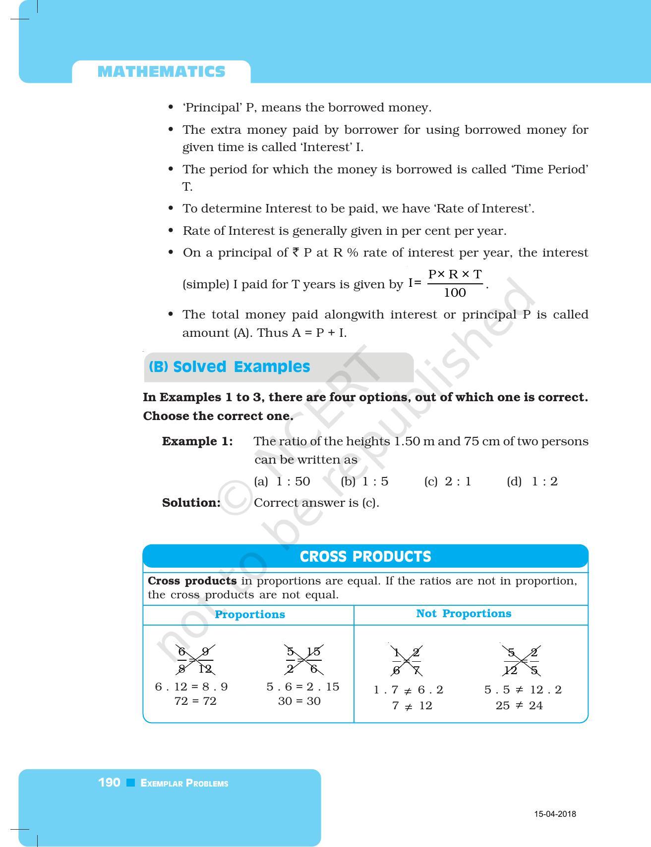 NCERT Exemplar Book for Class 7 Maths: Chapter 7- Comparing Quantities - Page 2