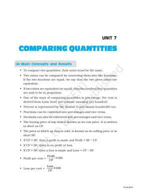 NCERT Exemplar Book for Class 7 Maths: Chapter 7- Comparing Quantities