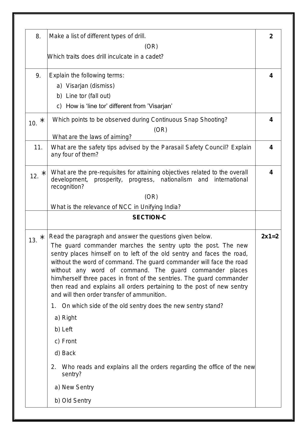 CBSE Class 12 NCC Sample Paper 2024 - Page 4