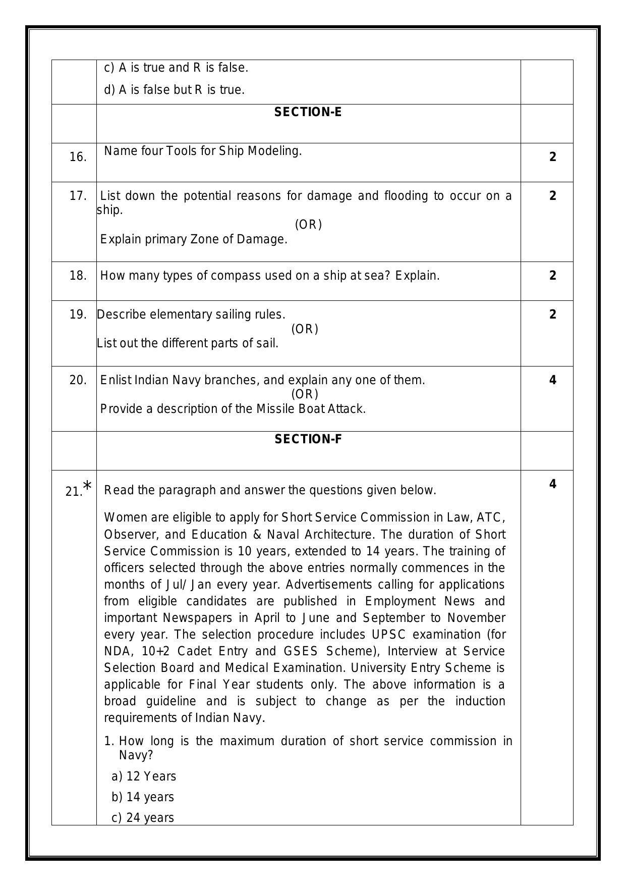 CBSE Class 12 NCC Sample Paper 2024 - Page 9