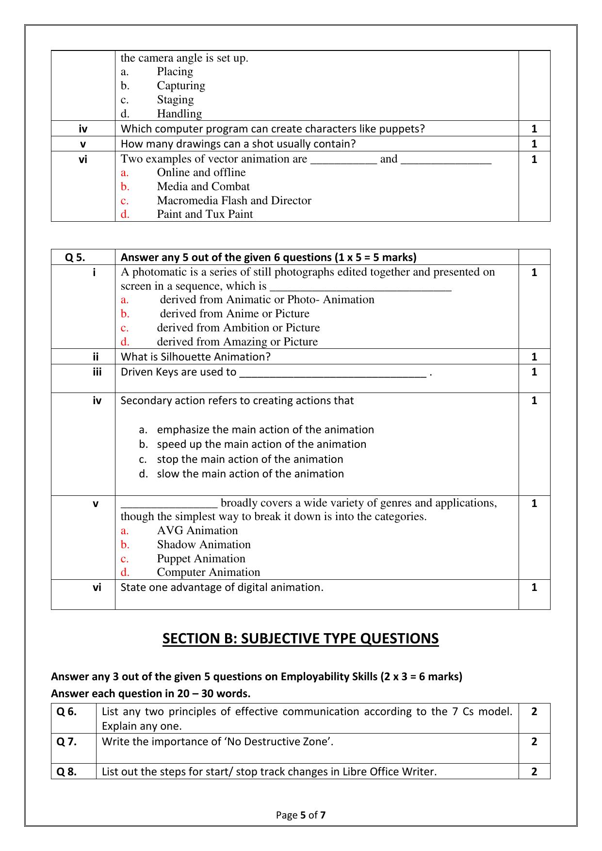 CBSE Class 11: Multi Media 2025 Sample Paper - Page 5