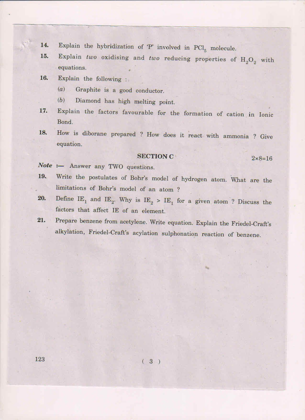 AP Inter 1st Year Chemistry-I (EM) May-2018 (General) Question Paper - Page 3