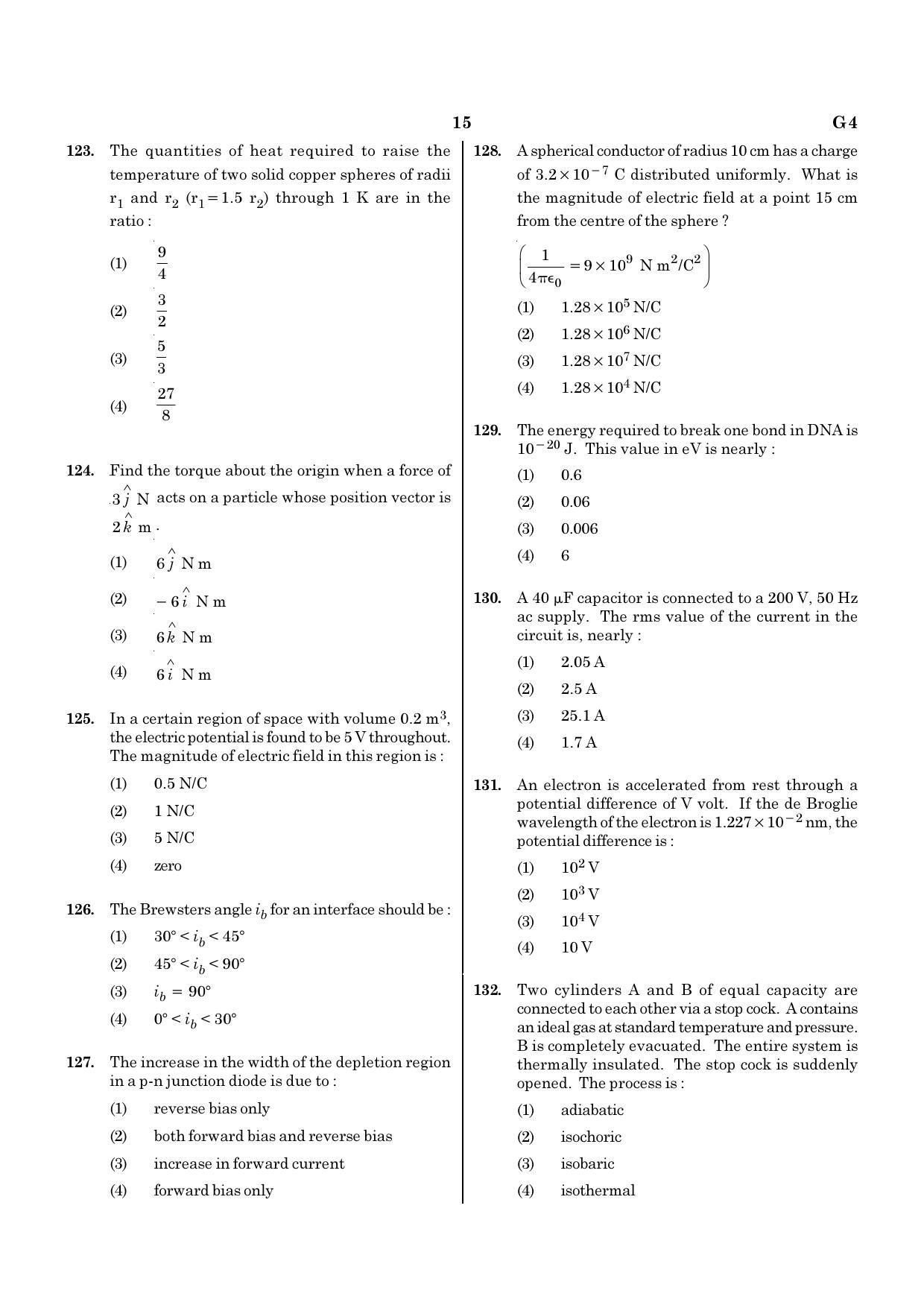 NEET G4 2020 Question Paper - Page 15
