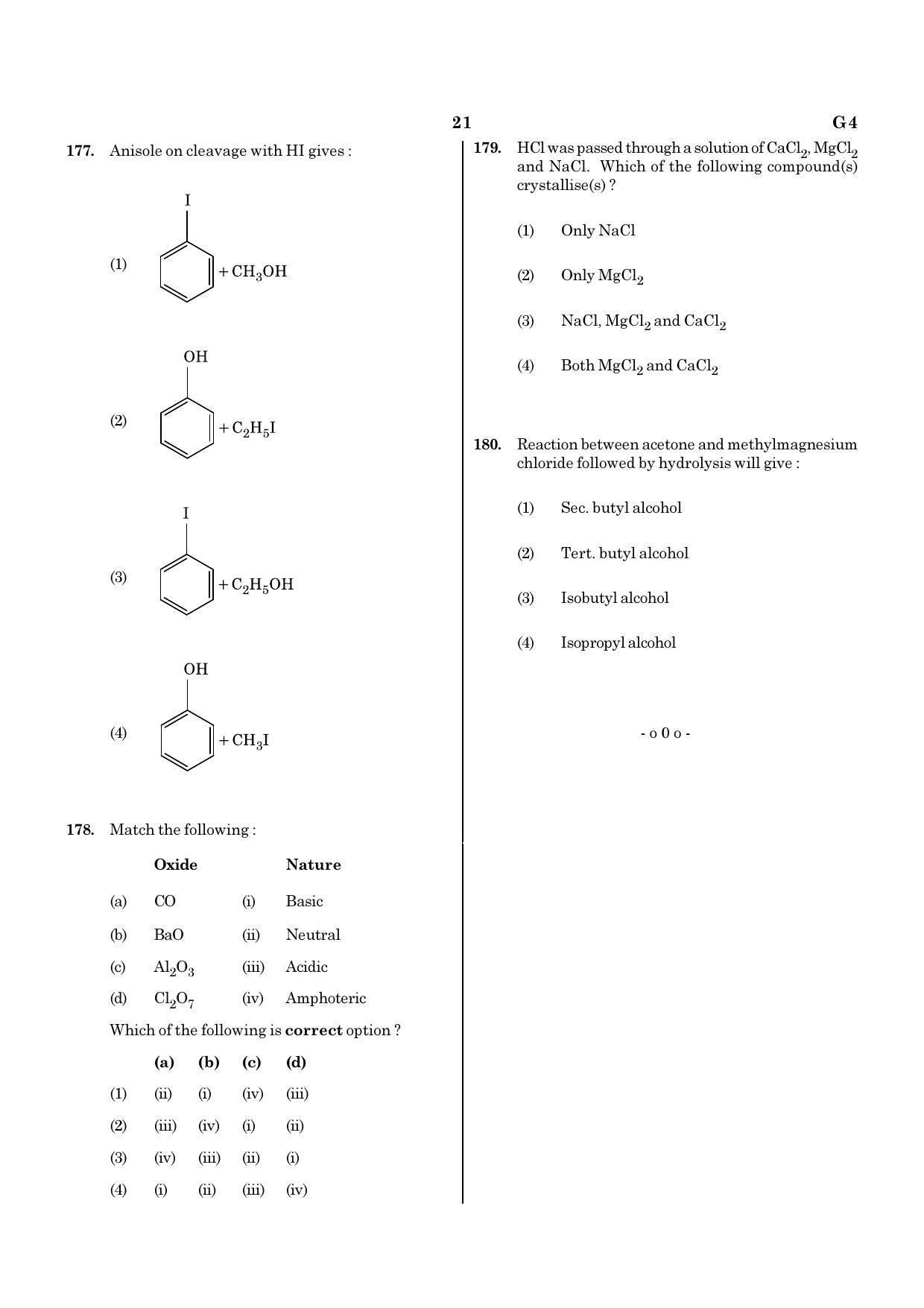 NEET G4 2020 Question Paper - Page 21