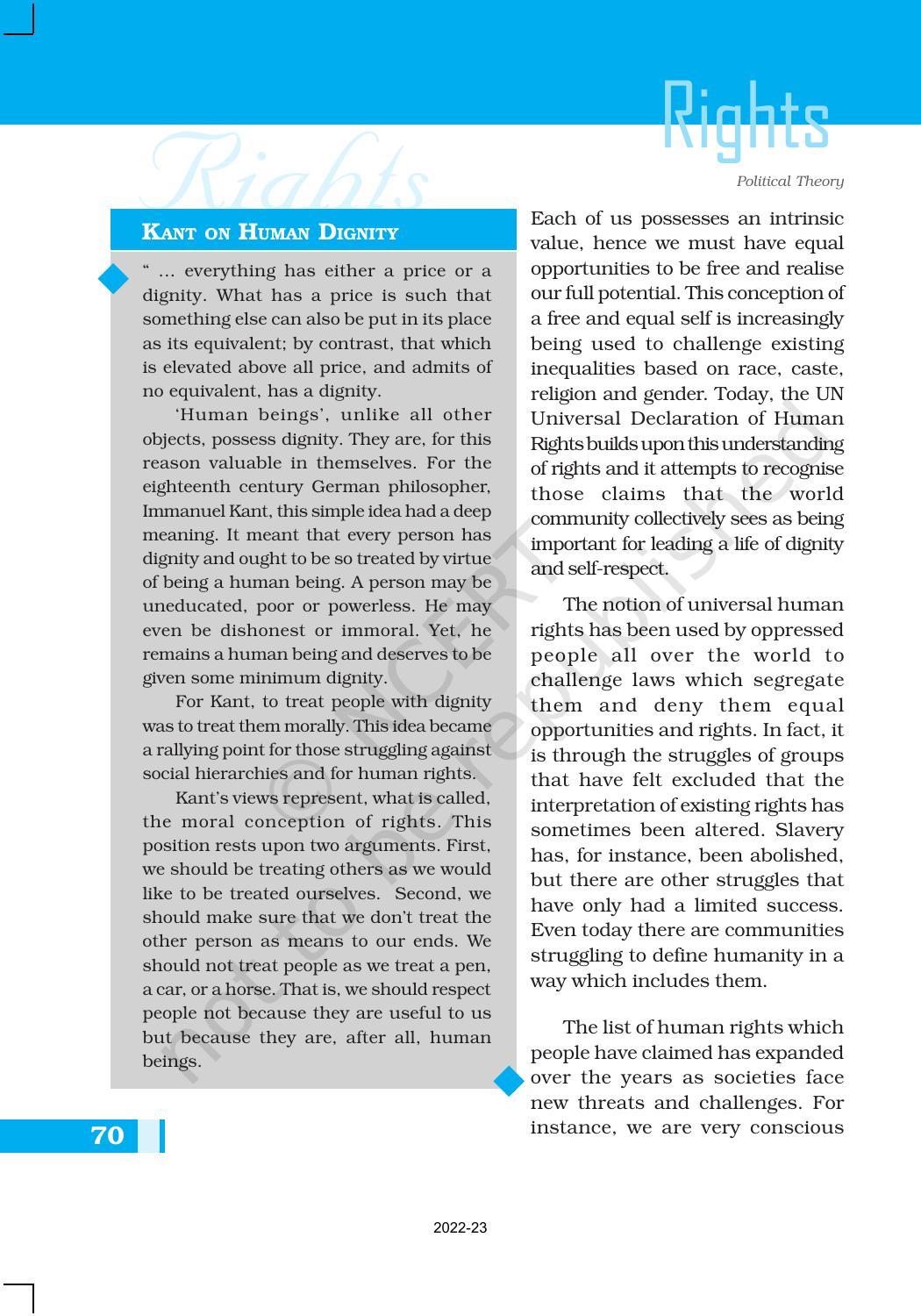 NCERT Book for Class 11 Political Science (Political Theory) Chapter 5 Rights - Page 4