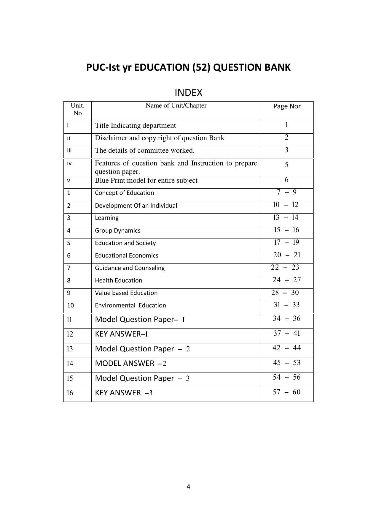 Karnataka 1st PUC Question Bank for Education - Page 4