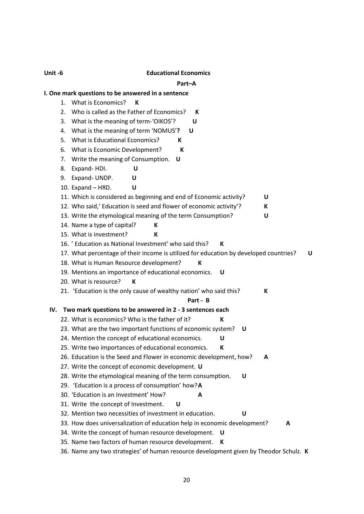 Karnataka 1st PUC Question Bank for Education - Page 20