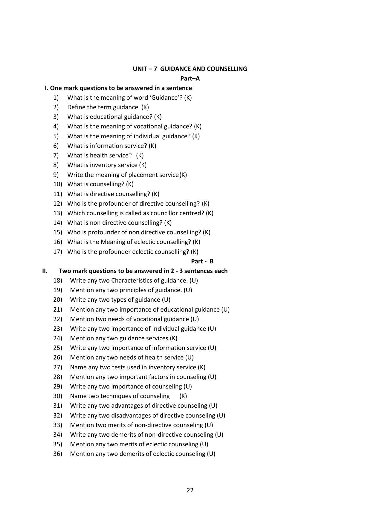 Karnataka 1st PUC Question Bank for Education - Page 22