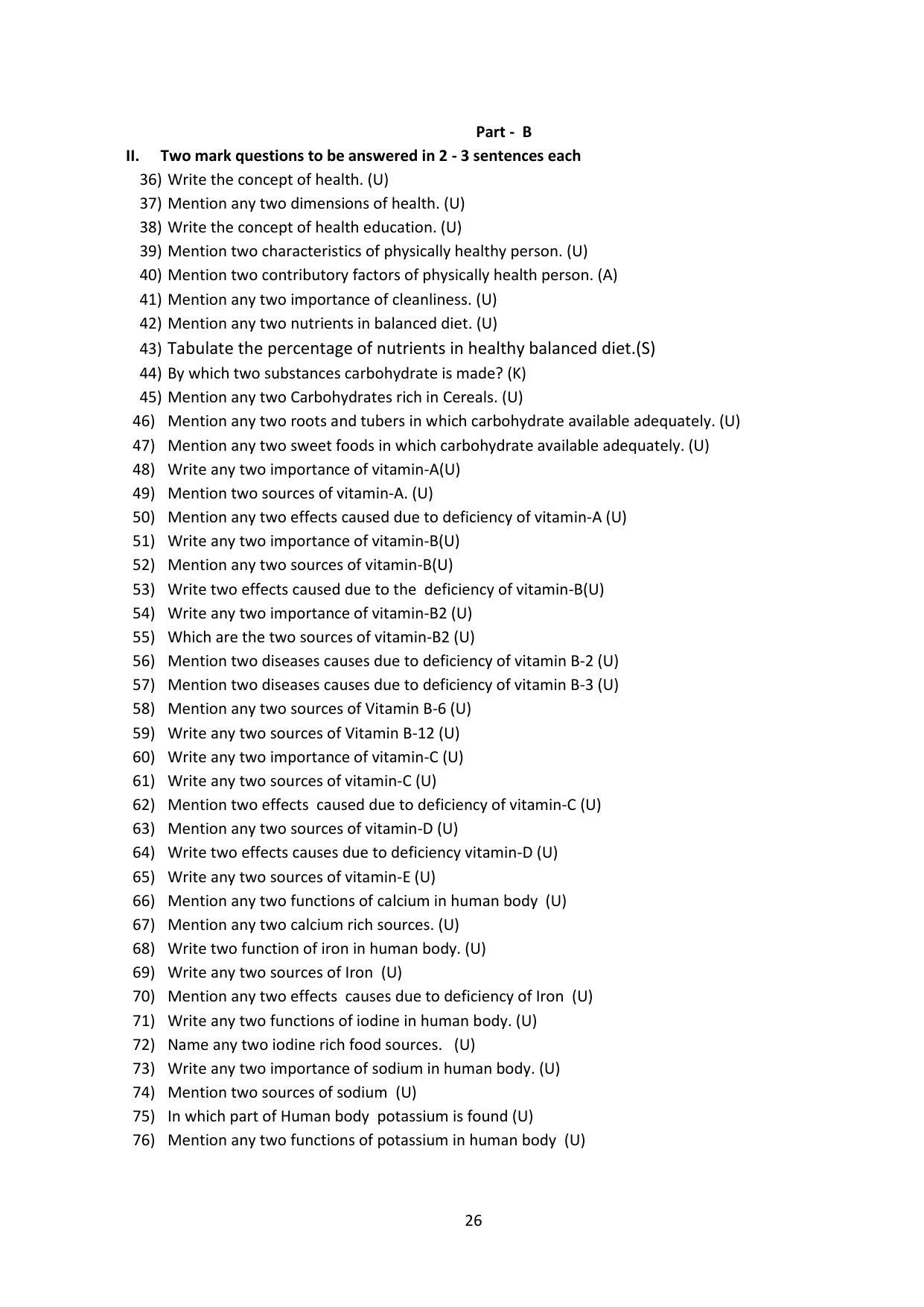 Karnataka 1st PUC Question Bank for Education - Page 26