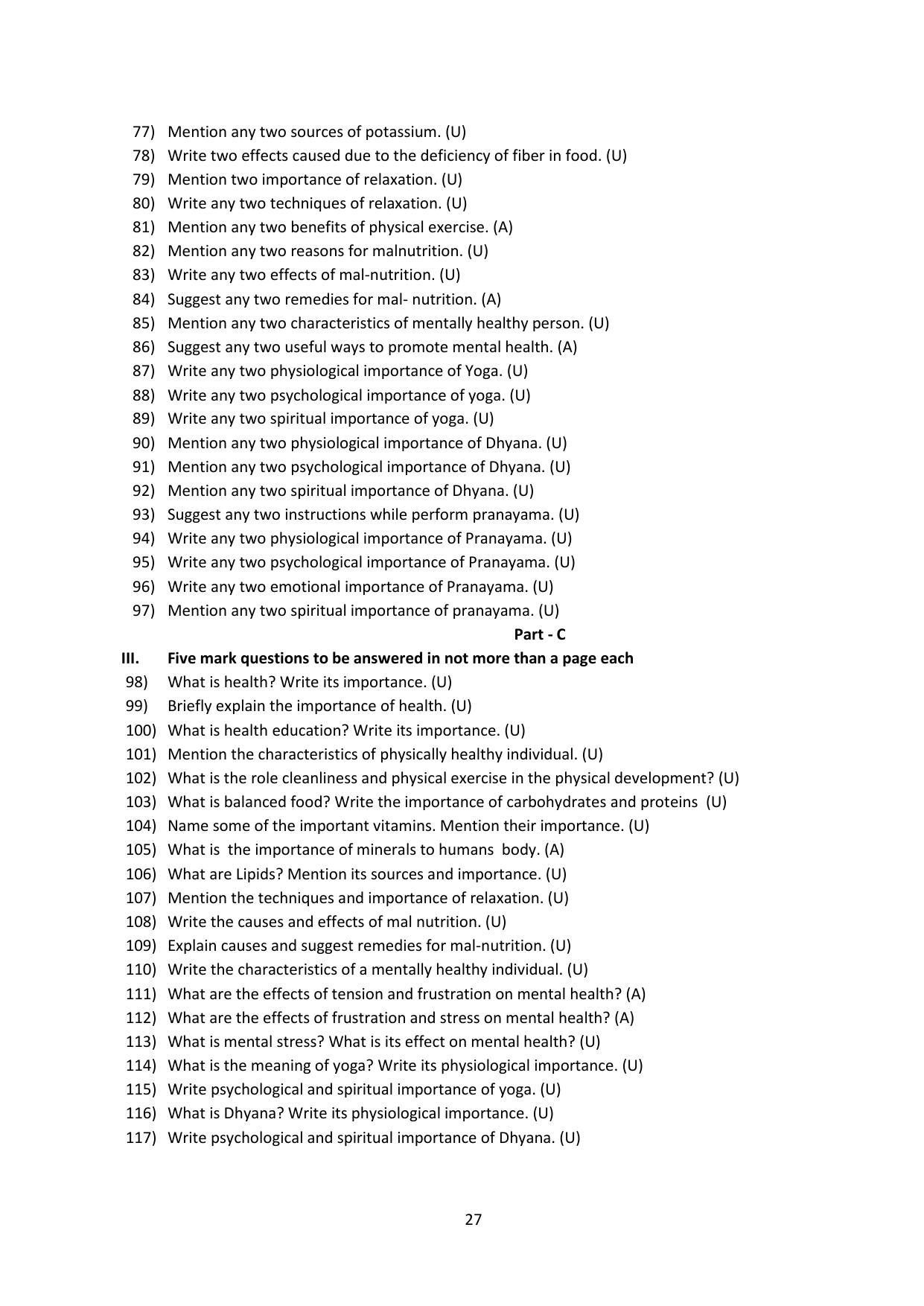 Karnataka 1st PUC Question Bank for Education - Page 27