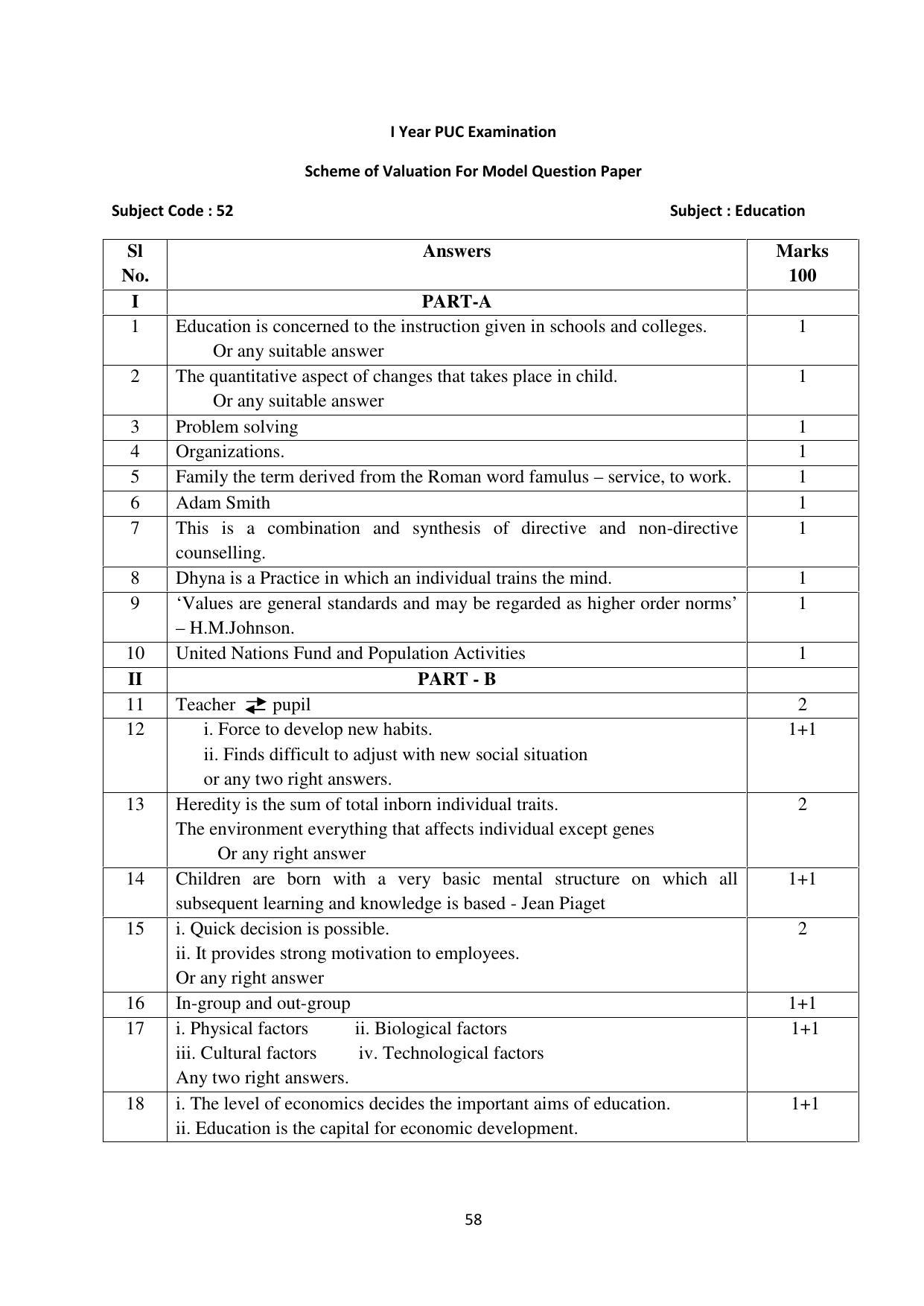 Karnataka 1st PUC Question Bank for Education - Page 58