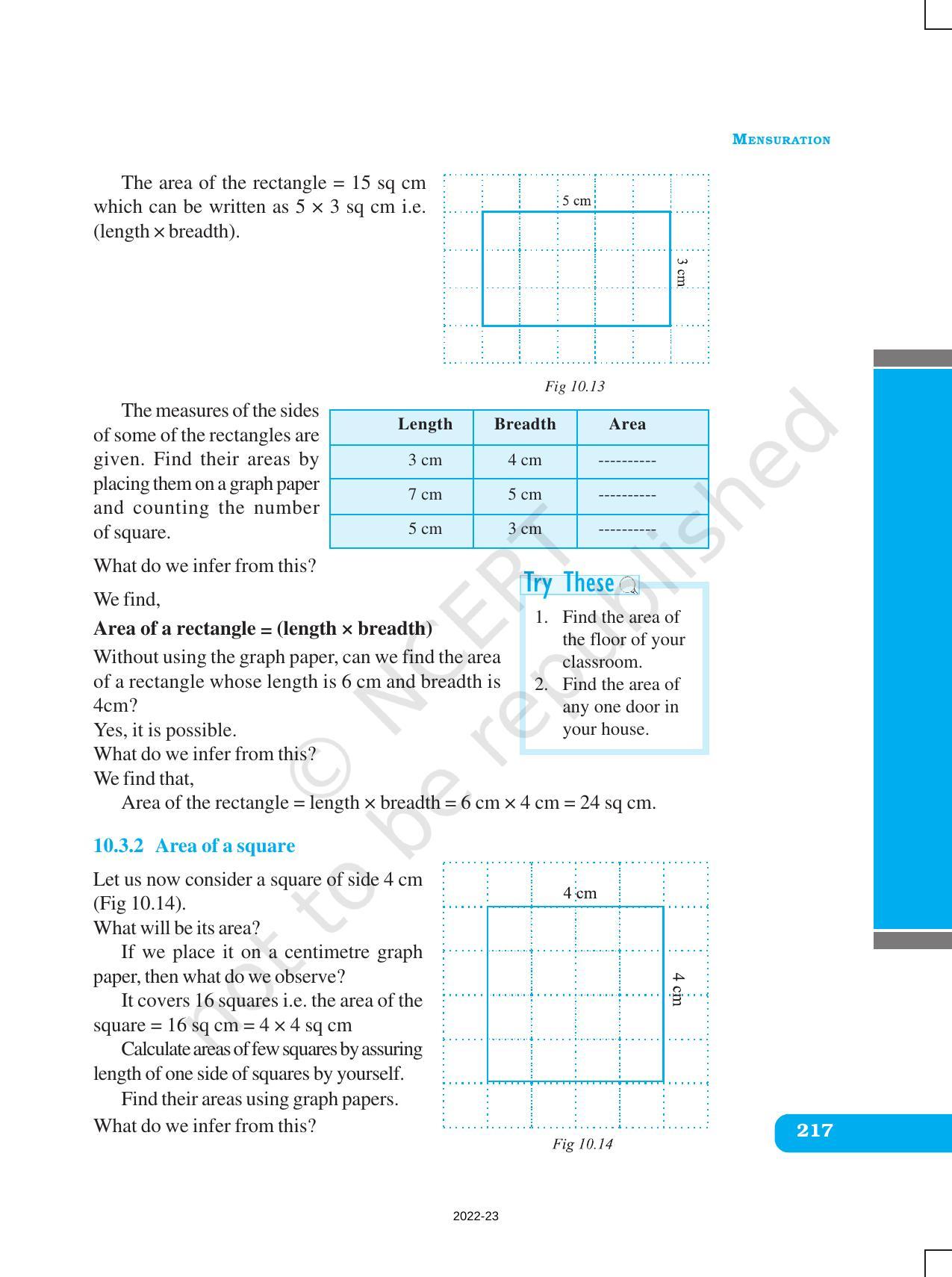 NCERT Book for Class 6 Maths: Chapter 10-Mensuration - Page 13