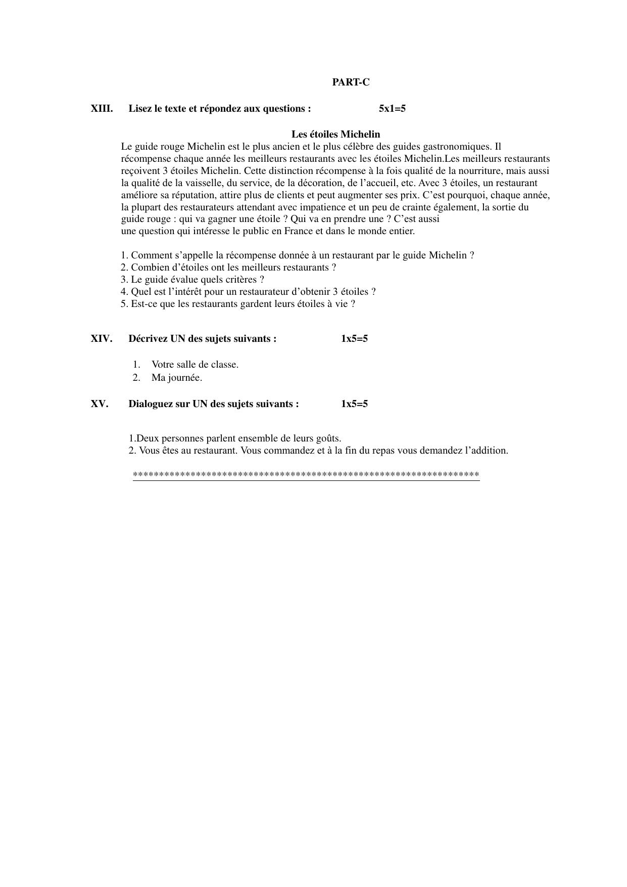 Karnataka 1st PUC French Model Question Paper 2025 - Page 4
