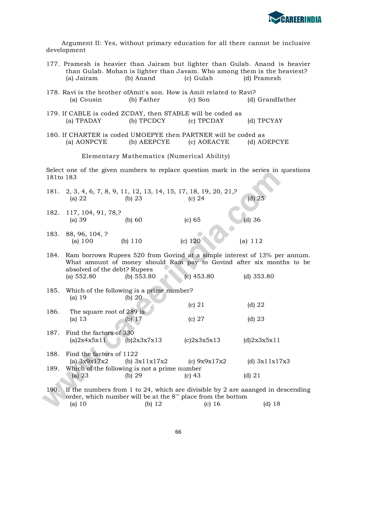 CLAT 2010 UG Sample Question Paper - Page 19