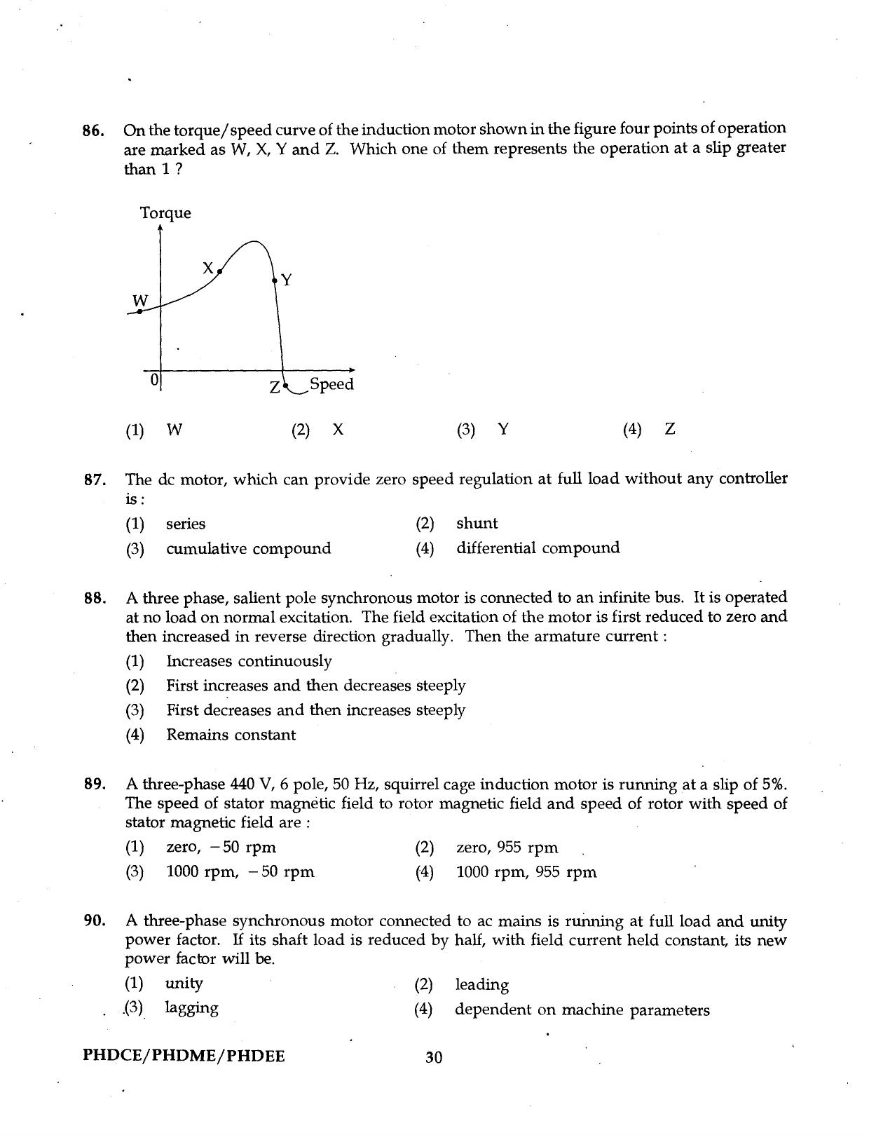 IGNOU PhD Entrance Test Ph.D. (Civil, Mechanical, Electrical Engineering) Programme 2016 Question Paper - Page 30