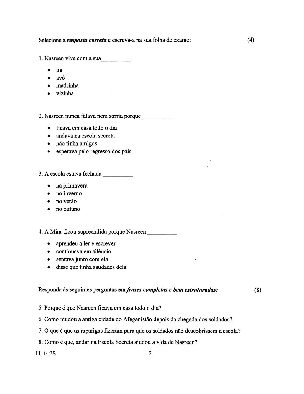 Goa Board Class 12 Portuguese II (March 2024) Question Paper - Page 2